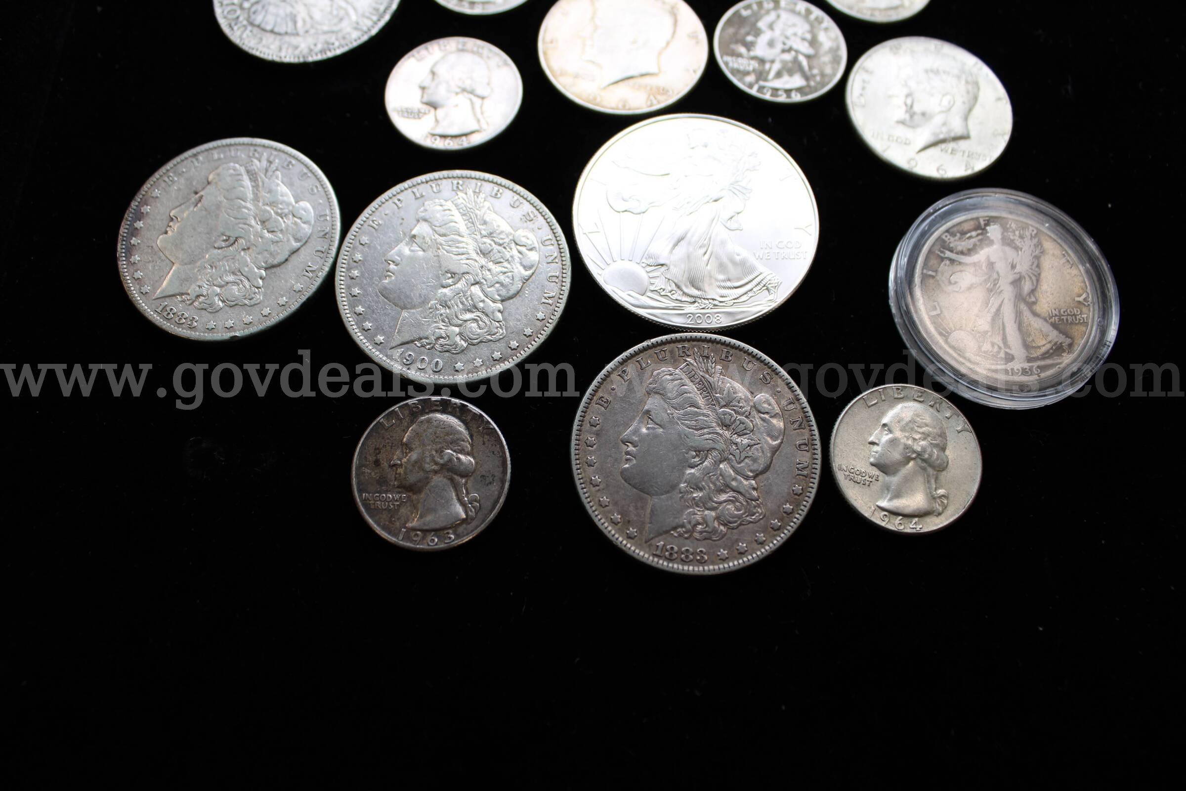 $1.00 COIN (4), 0.50 COIN (3), 0.25 COIN (6), FOREIGN COIN (1)   Government Surplus Auction - Photo #2