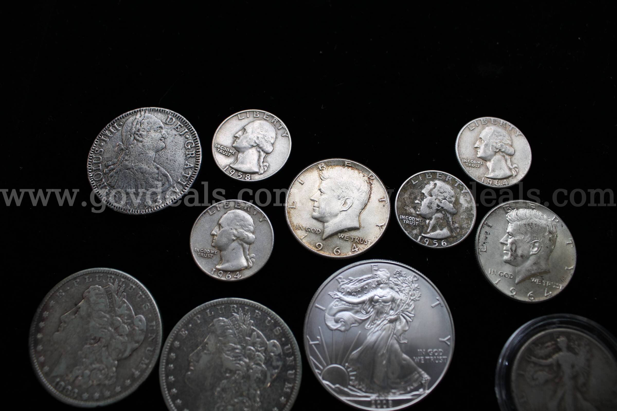 $1.00 COIN (4), 0.50 COIN (3), 0.25 COIN (6), FOREIGN COIN (1)   Government Surplus Auction - Photo #3