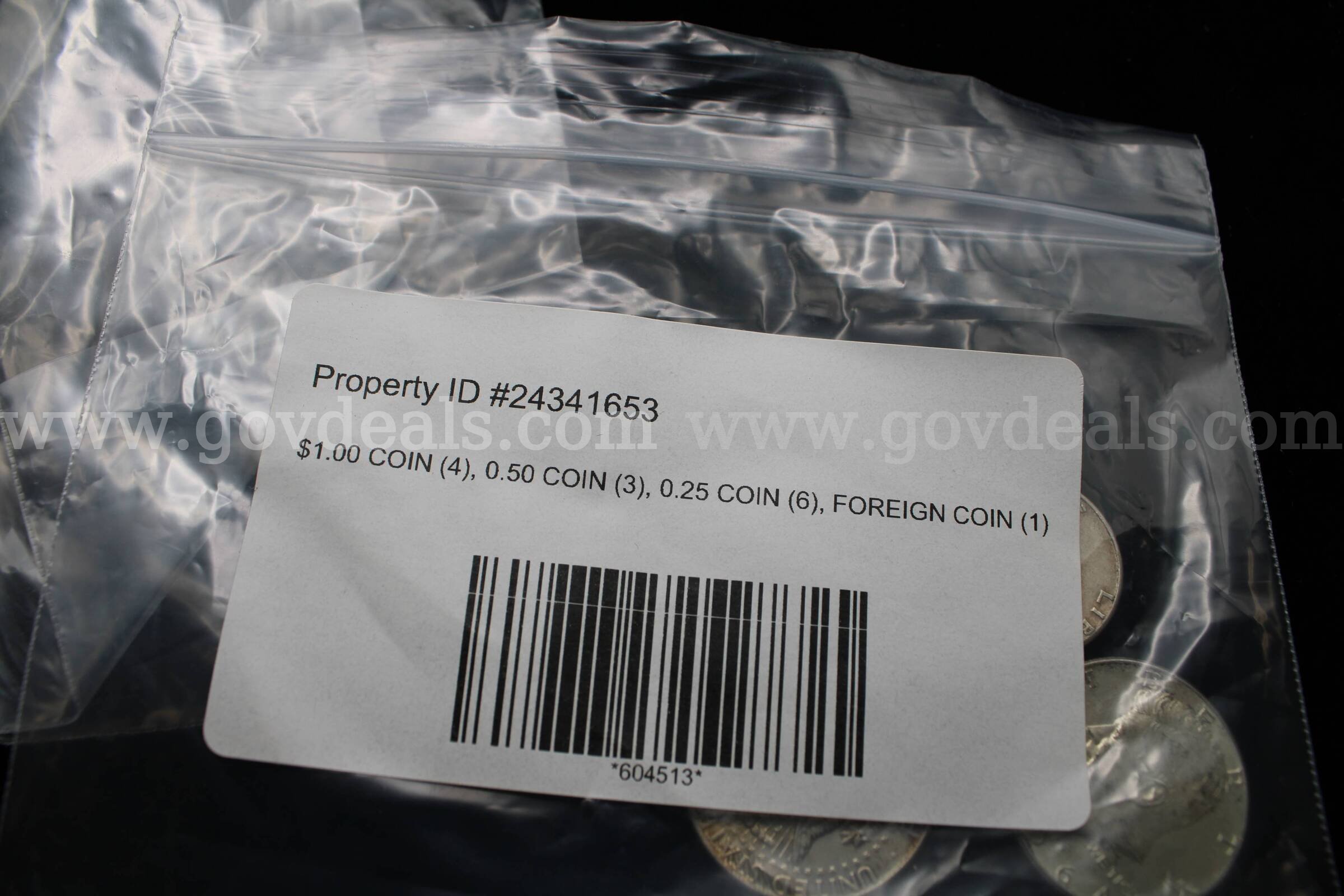 $1.00 COIN (4), 0.50 COIN (3), 0.25 COIN (6), FOREIGN COIN (1)   Government Surplus Auction - Photo #4