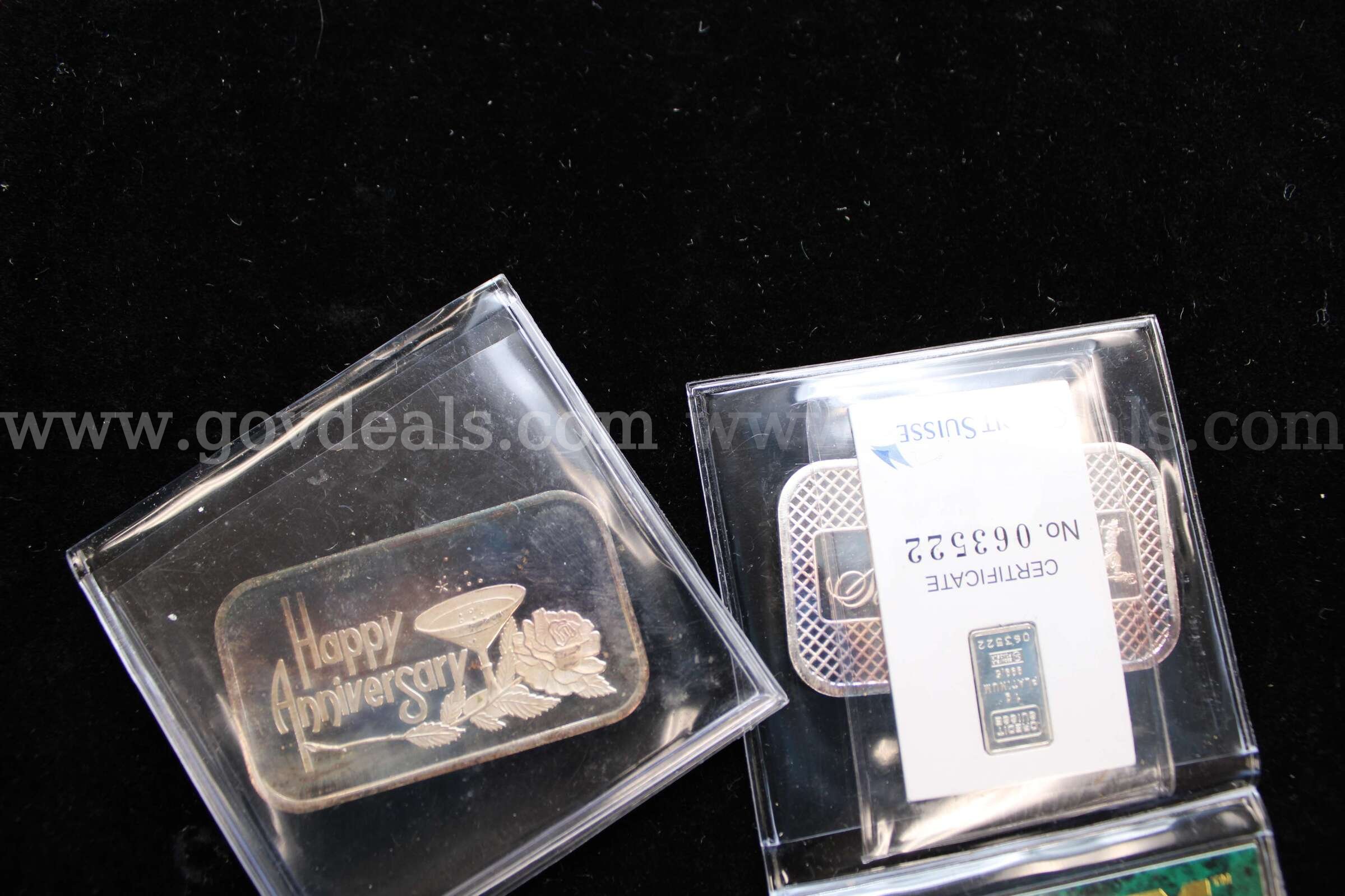 METAL BARS (2),  FOREIGN BILLS (2),  FOREIGN COIN (1)   Government Surplus Auction - Photo #5