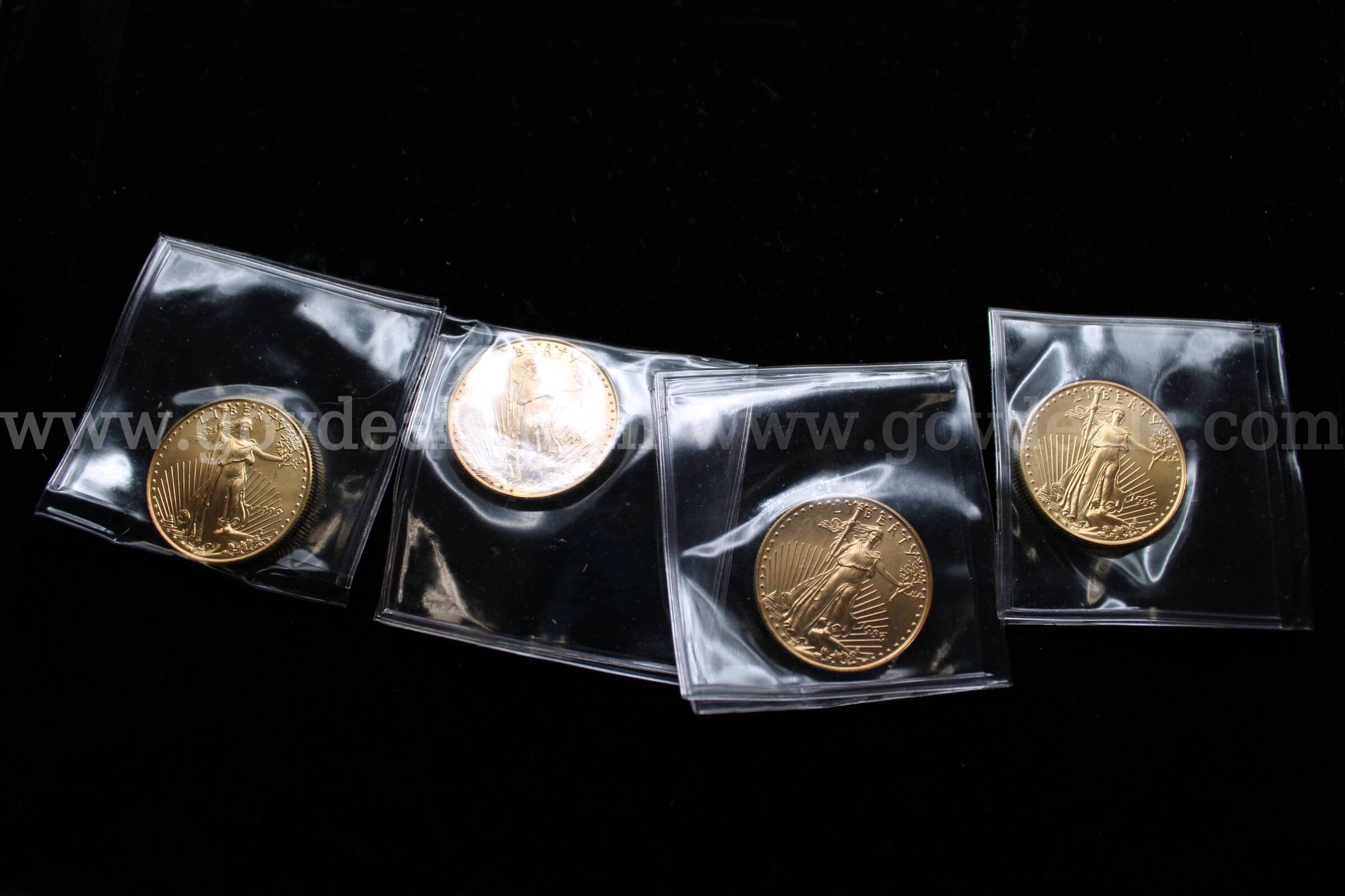 METAL BAR (1); $1 COIN (1); $25 COIN (4); $50 COIN (12)   Government Surplus Auction - Photo #5