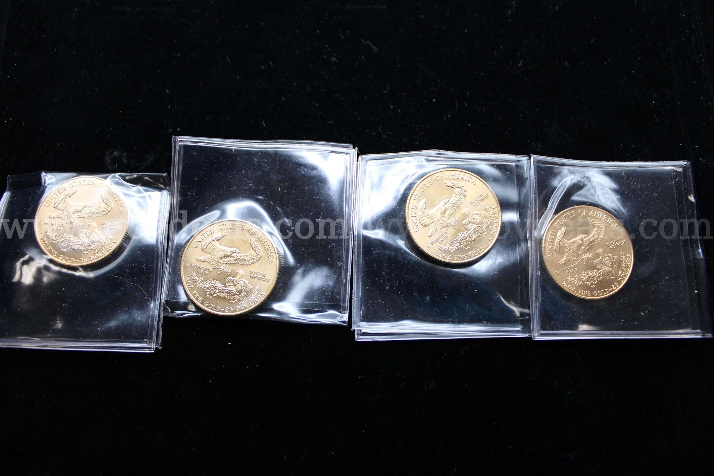 METAL BAR (1); $1 COIN (1); $25 COIN (4); $50 COIN (12)   Government Surplus Auction - Photo #6