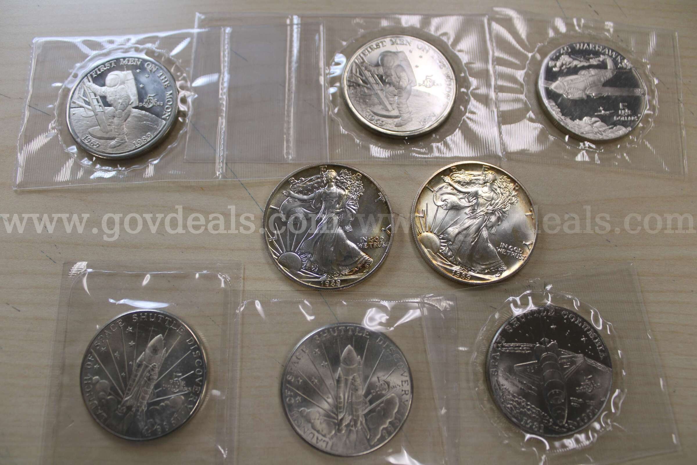 PROOF SET (1); COLLECTORS COINS (10); $1 COIN (3); QUARTER (56); PENNY (56)   Government Surplus Auction - Photo #3