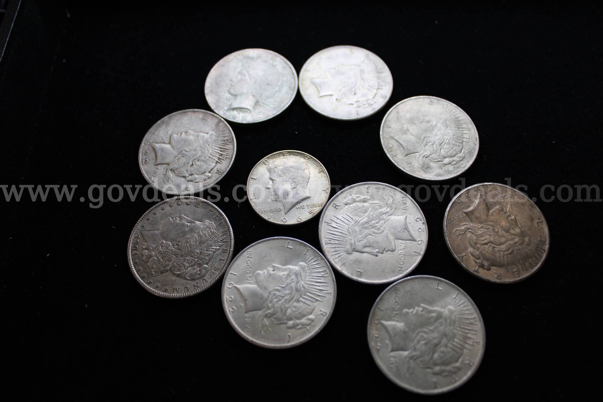 $1 COIN (9); HALF $ (1)   Government Surplus Auction - Primary Photo