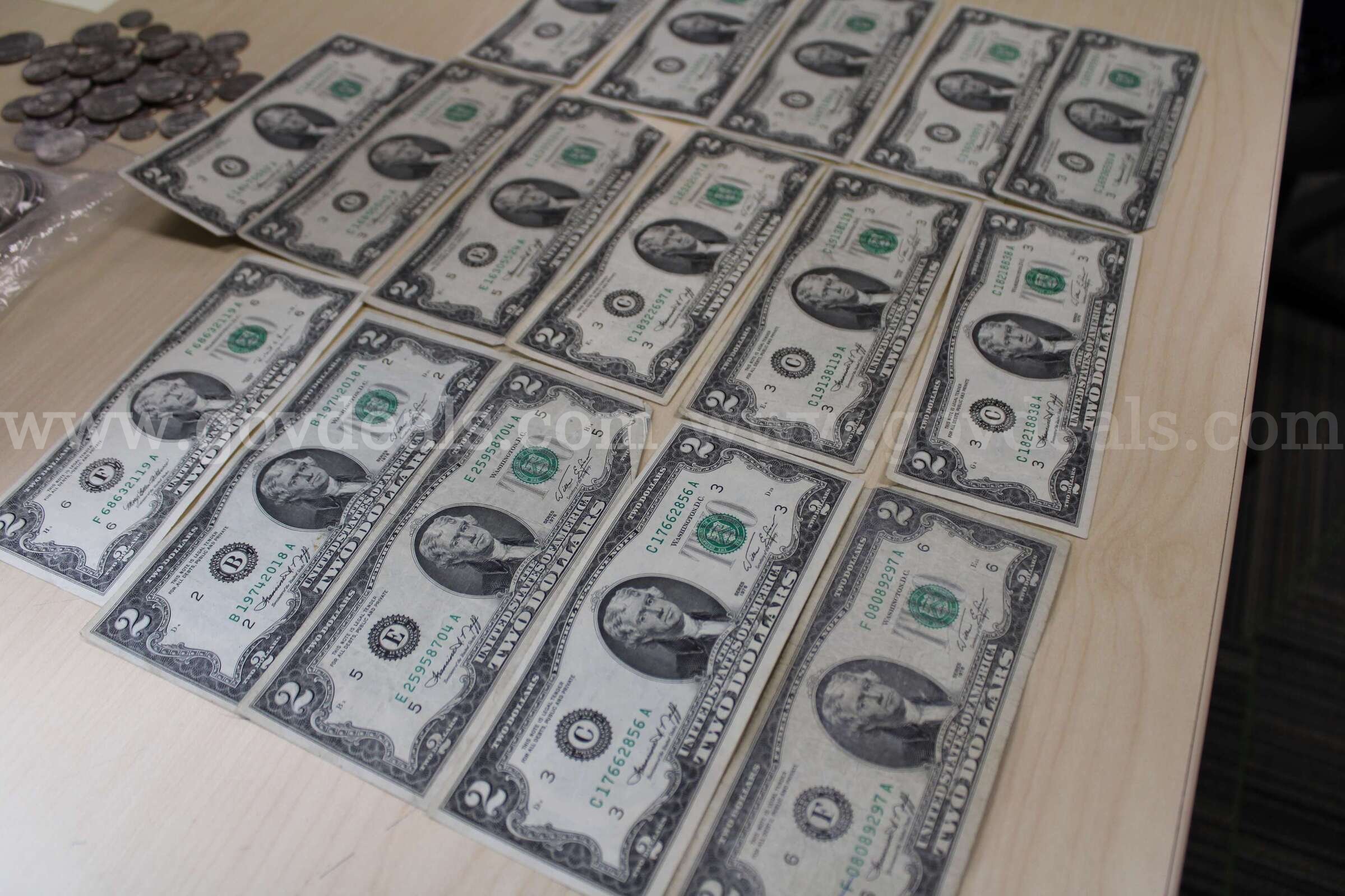 $2 BILL (16); $1 COIN (17); HALF $ (34); QUARTER (40); DIME (17); NICKEL (7);   Government Surplus Auction - Photo #3