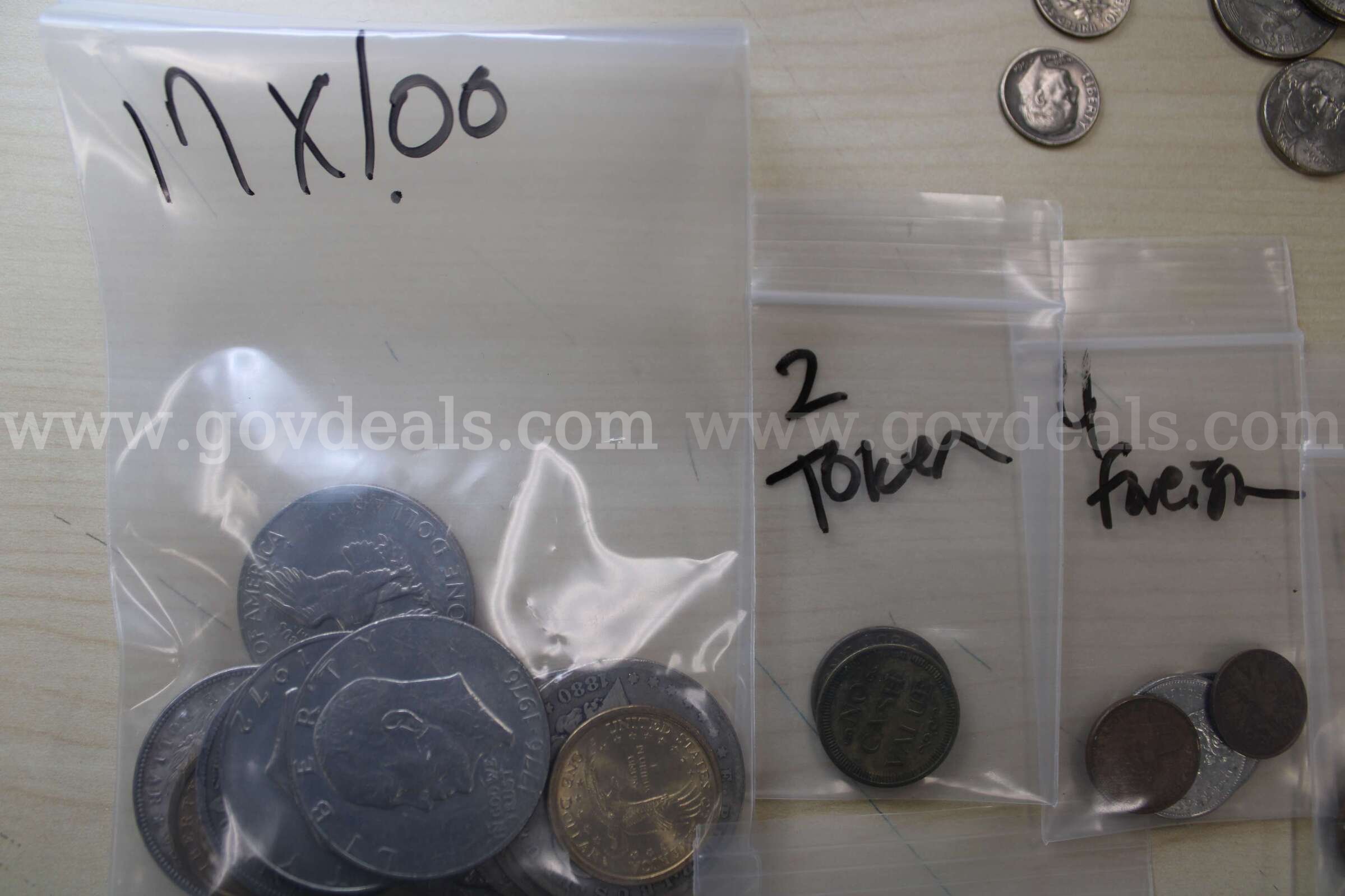 $2 BILL (16); $1 COIN (17); HALF $ (34); QUARTER (40); DIME (17); NICKEL (7);   Government Surplus Auction - Photo #4