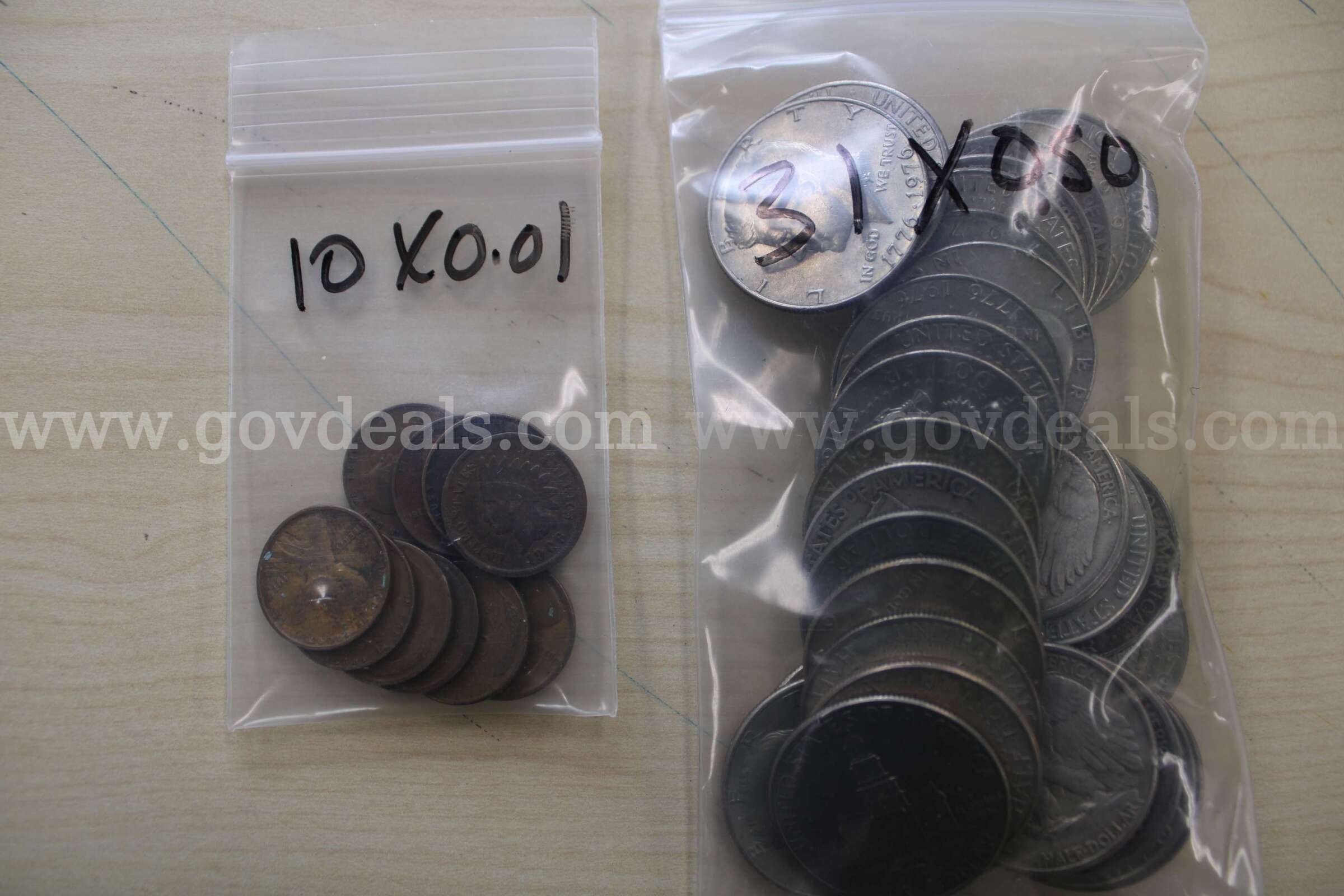 $2 BILL (16); $1 COIN (17); HALF $ (34); QUARTER (40); DIME (17); NICKEL (7);   Government Surplus Auction - Photo #6