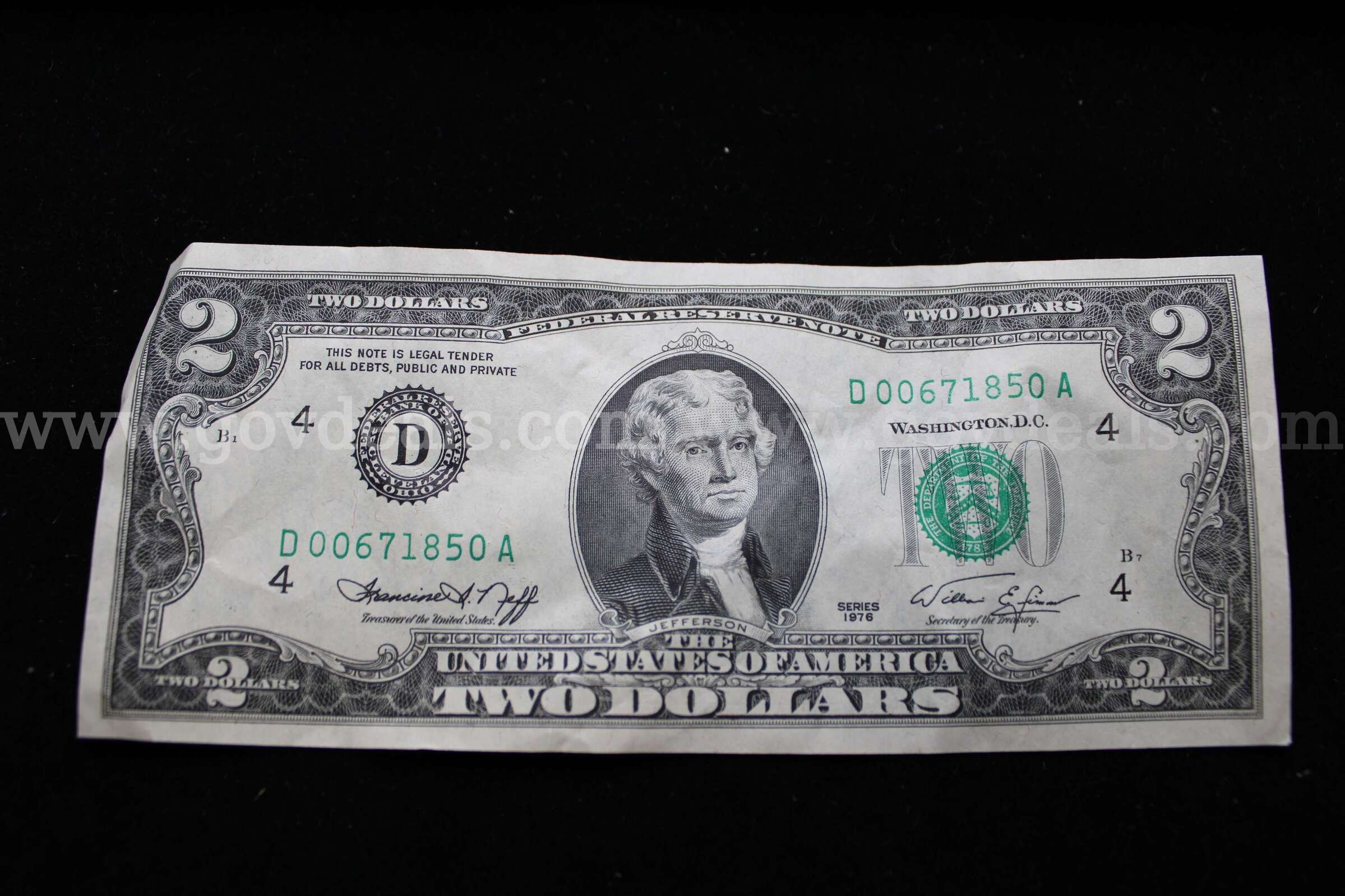 $2 BILL (1)   Government Surplus Auction - Primary Photo