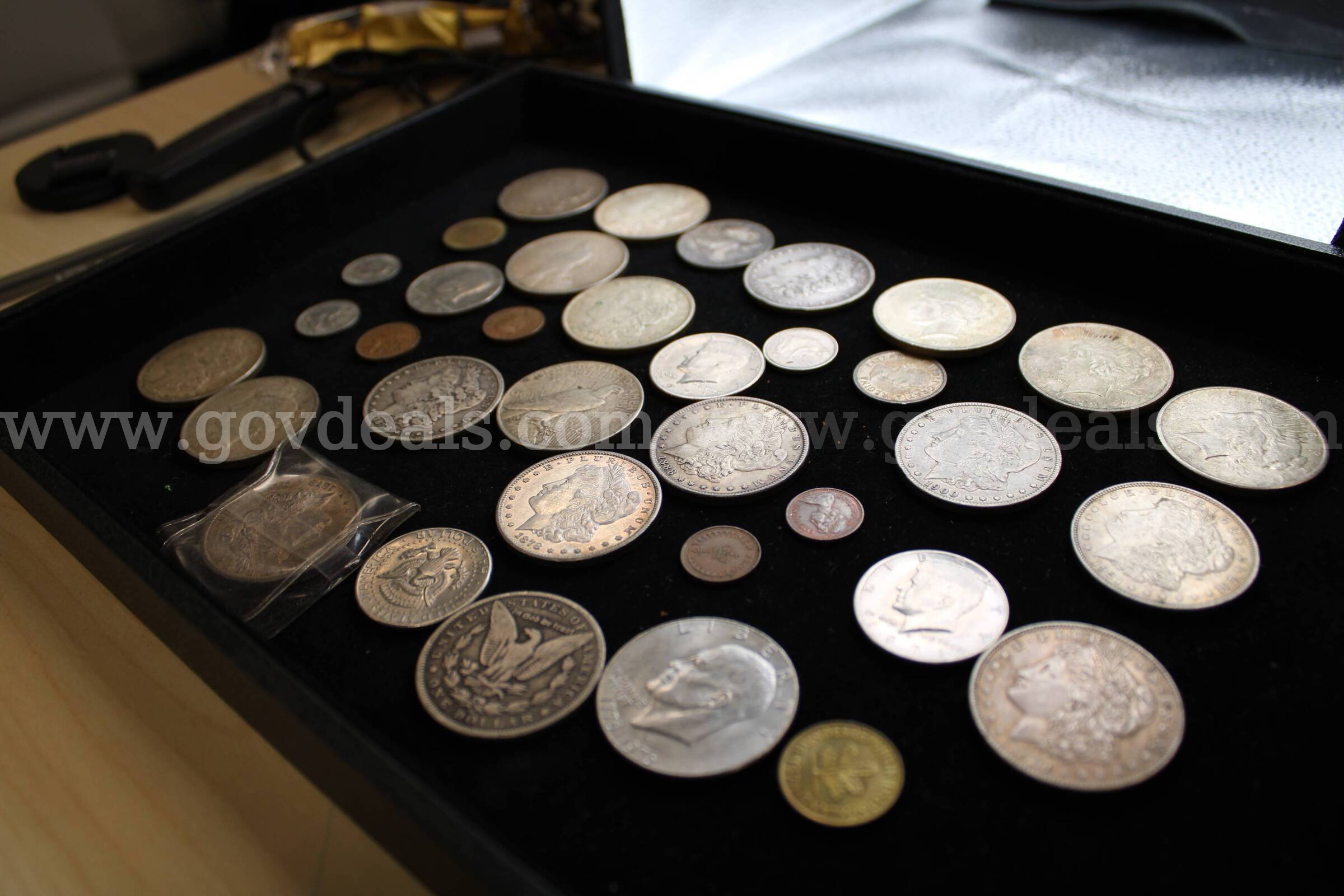 Foreign Coins (10); Half Dollars (5); Dollar Coins (10)   Government Surplus Auction - Photo #2