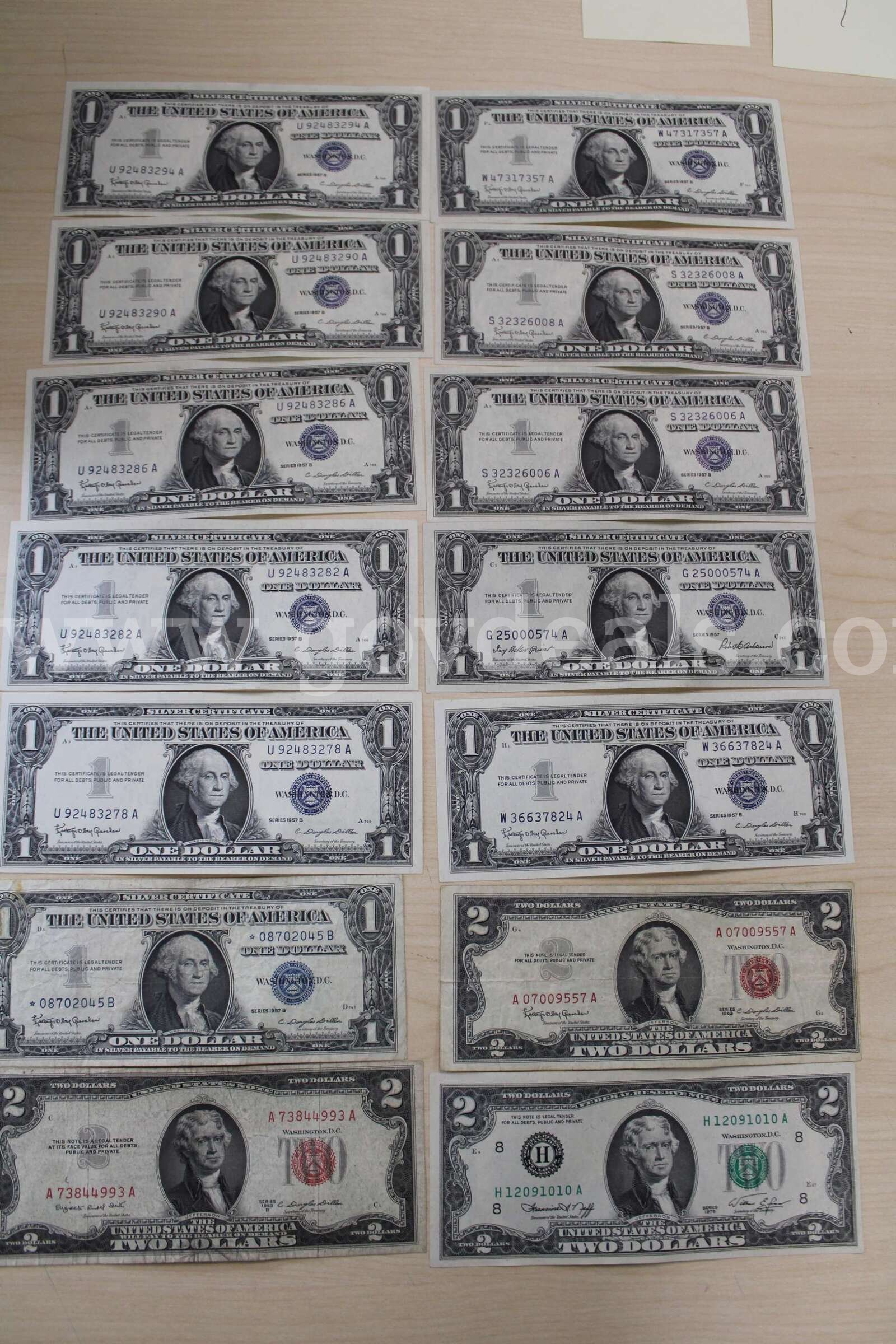 $2 BILL (3); $1 BILL (11)   Government Surplus Auction - Primary Photo