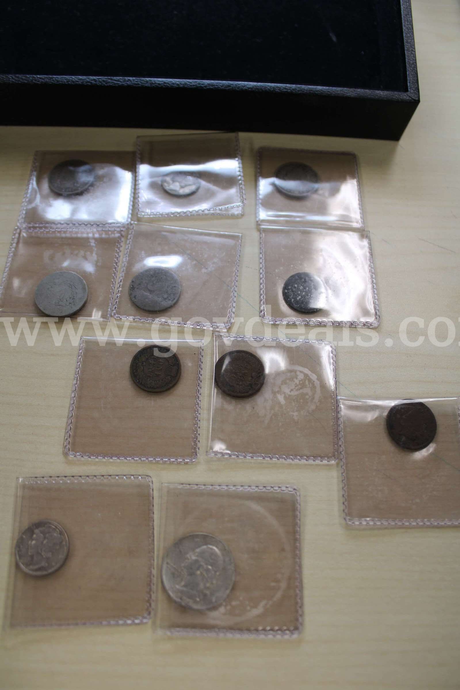 $1 BILL (2); $2 BILL (8); TOKENS ON CORD; QUARTER (1); DIME (2); NICKEL (4); PEN   Government Surplus Auction - Photo #5