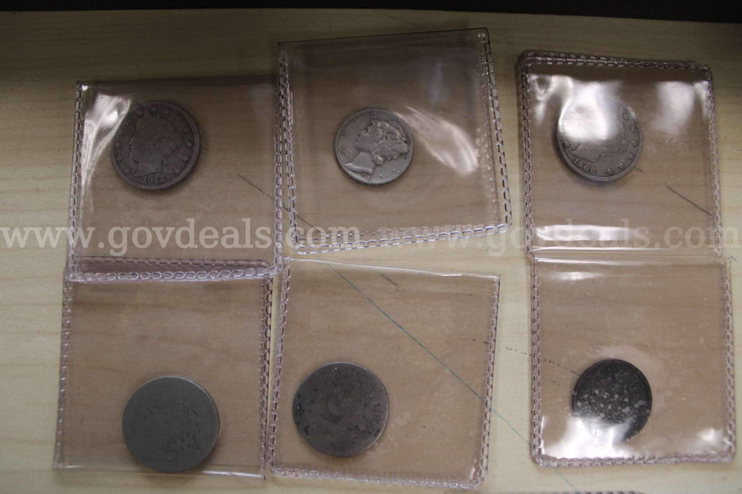 $1 BILL (2); $2 BILL (8); TOKENS ON CORD; QUARTER (1); DIME (2); NICKEL (4); PEN   Government Surplus Auction - Photo #6