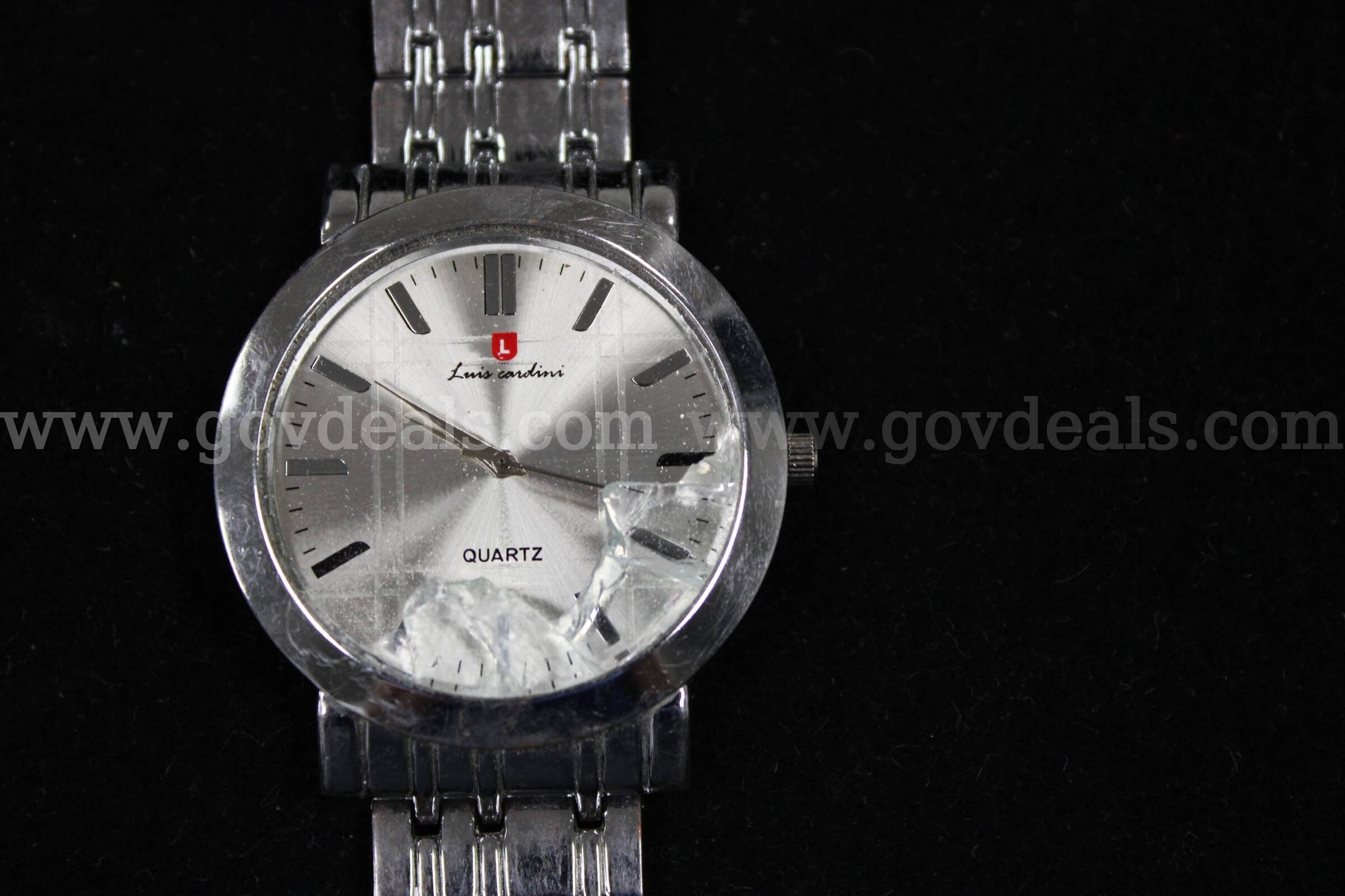 ONE SILVER LUIS CARDINI MEN'S WATCH   Government Surplus Auction - Primary Photo