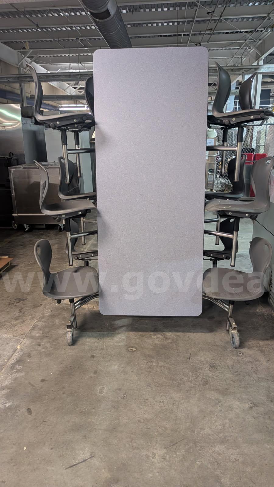 Cafeteria Table with Attached Seating Qty. 4   Government Surplus Auction - Primary Photo