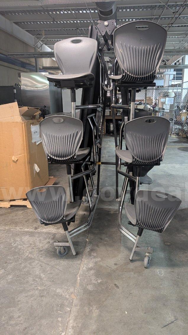 Cafeteria Table with Attached Seating Qty. 4   Government Surplus Auction - Photo #4