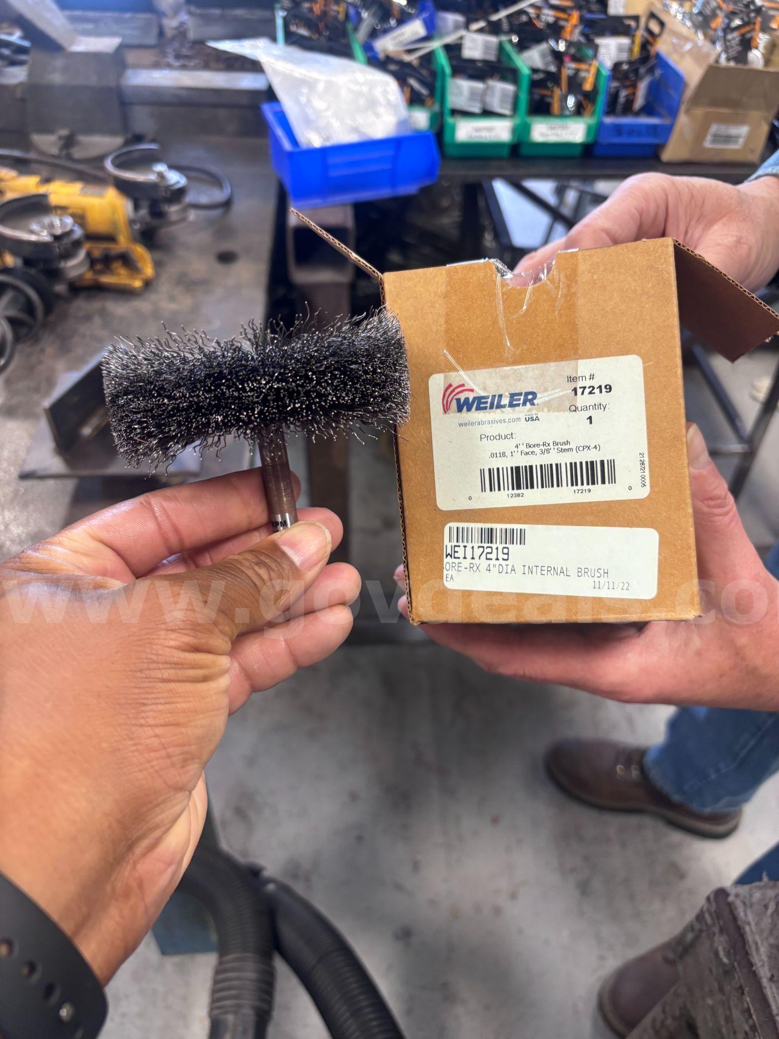 13 each- Weiler 4 inch bore brush–17219   Government Surplus Auction - Primary Photo