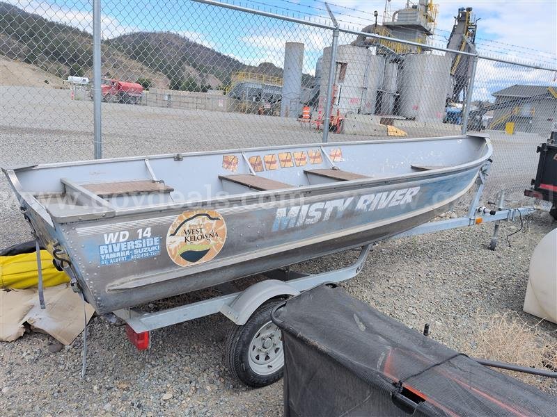 14ft Misty River Boat, Trailer, and Mercury Four Stroke Motor