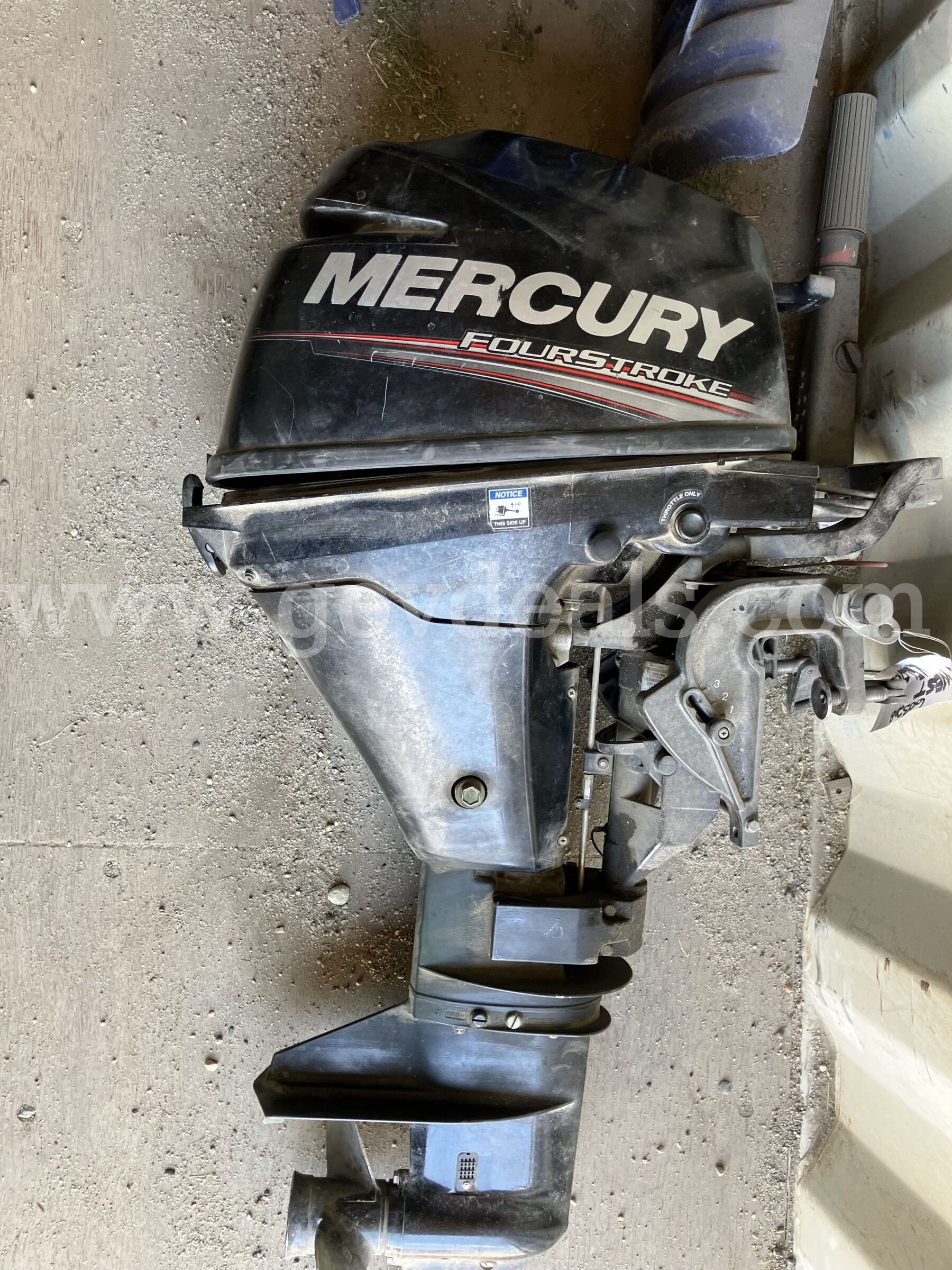 14ft Misty River Boat, Trailer, and Mercury Four Stroke Motor Karavan Trailer  Government Surplus Auction - Photo #5
