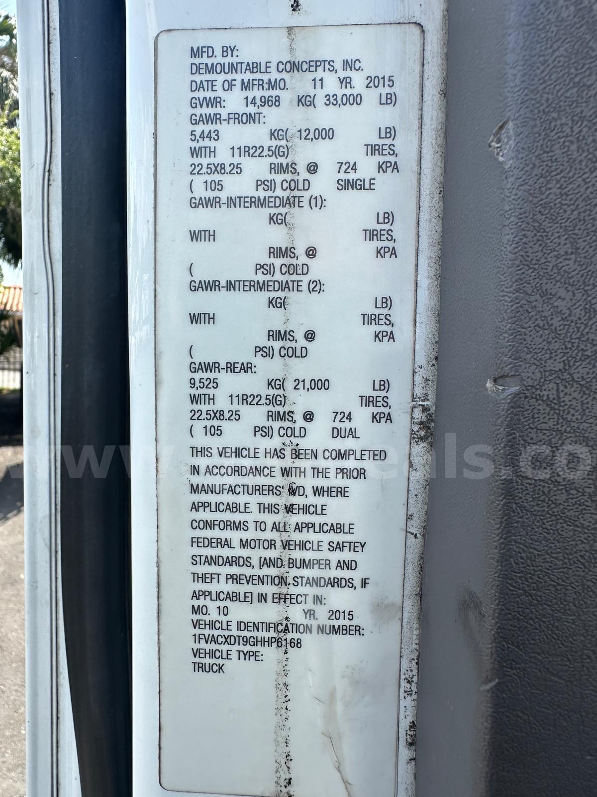 2016 Freightliner M2 106 S/A Swap Body Van Truck Freightliner 106 Government Surplus Auction - Photo #6