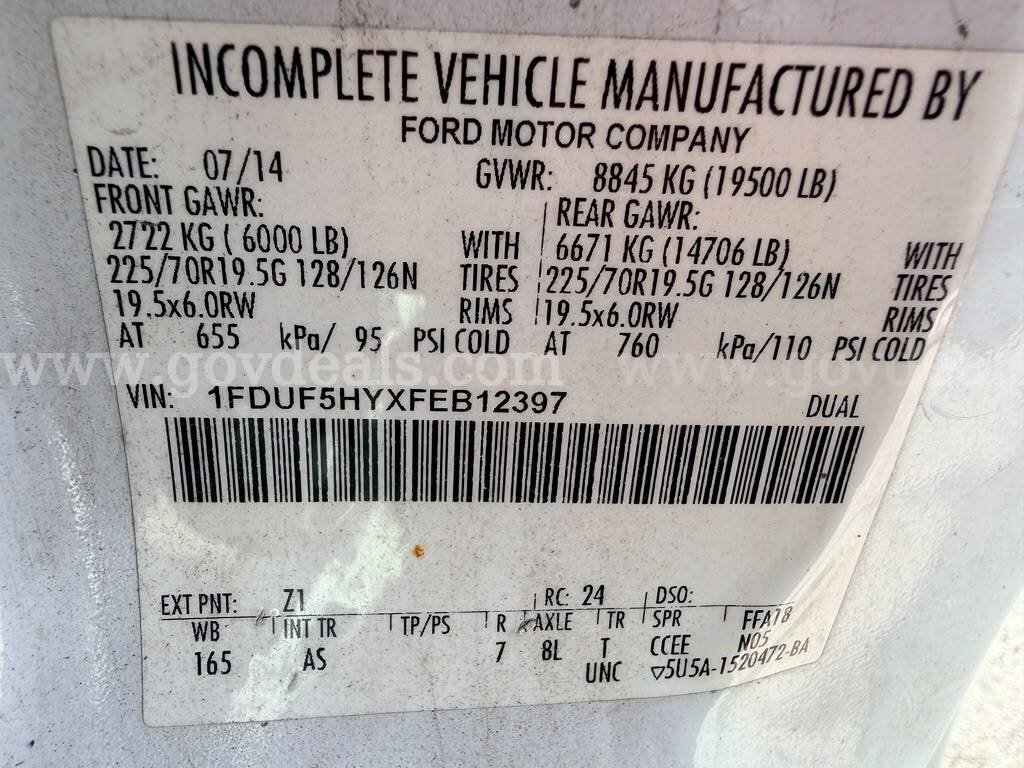 2015 Ford F-550 Ford F-550 Government Surplus Auction - Photo #6