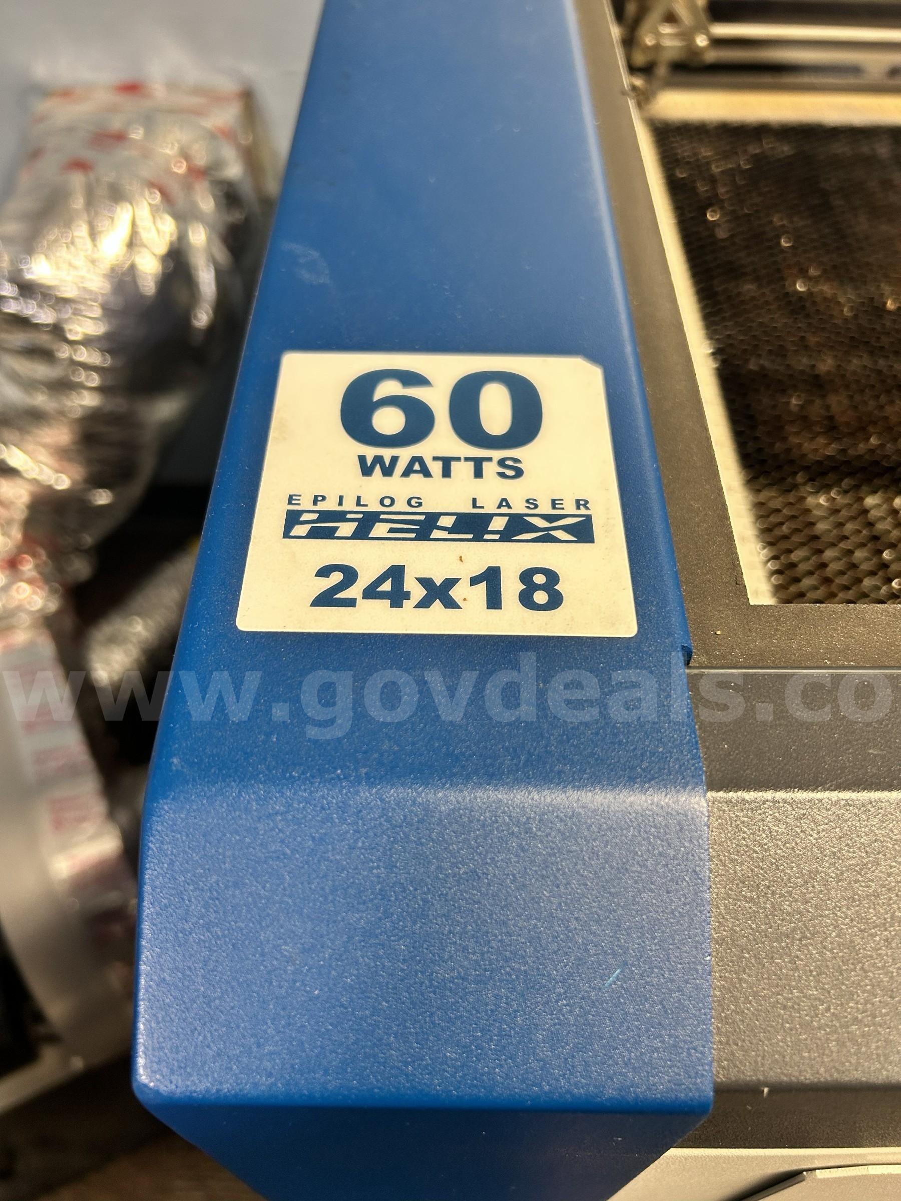 2020 Epilog Helix 60W CO2 Laser Engraving & Cutting System Epilog Laser Helix 60 WATT Government Surplus Auction - Photo #2