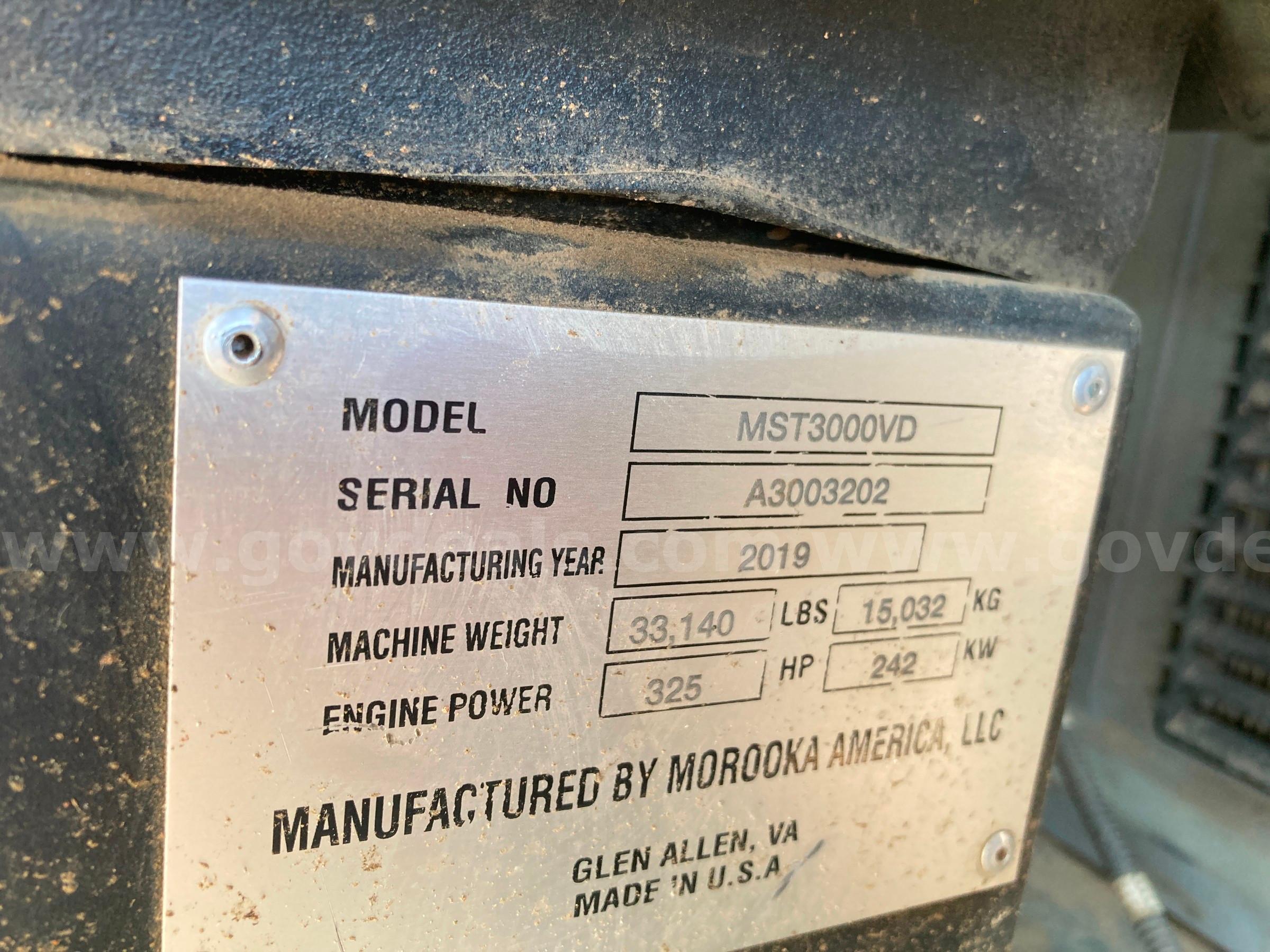 2019 Morooka MST3000VD Crawler Mounted Rear Dump Morooka MST3000VD Government Surplus Auction - Photo #6
