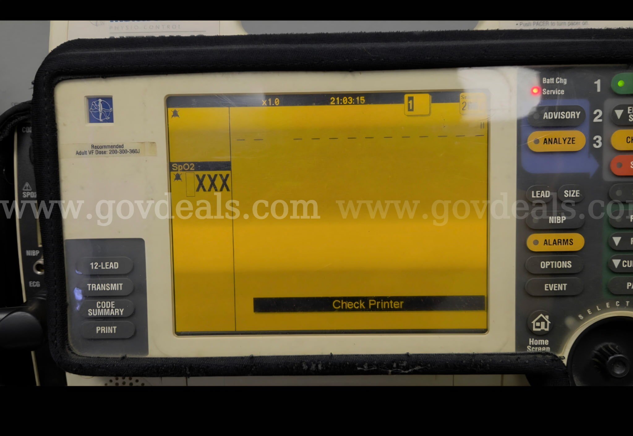 1 LifePak-12 with Defib cable and 4 Lead cable, NO Batteries for the LP-12, 6 CR+ AEDs,1 LifePak500 AED, Physio Control LifePak-12, CR+, LifePak500 Government Surplus Auction - Photo #3