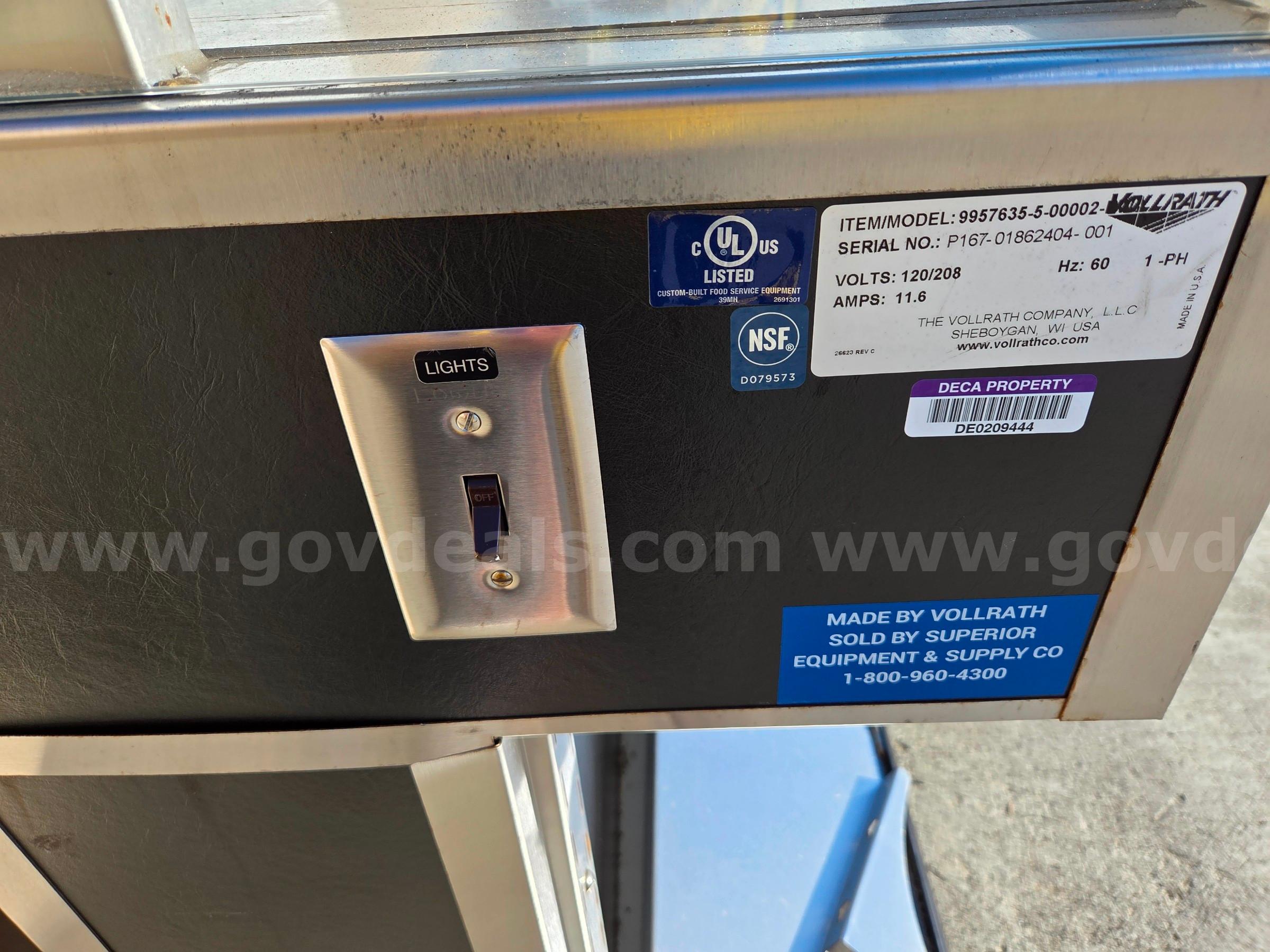 2025 Vollrath 9957635-5-00002 Hot Foods Heated Case Vollrath 9957635-5-00002 Government Surplus Auction - Photo #2