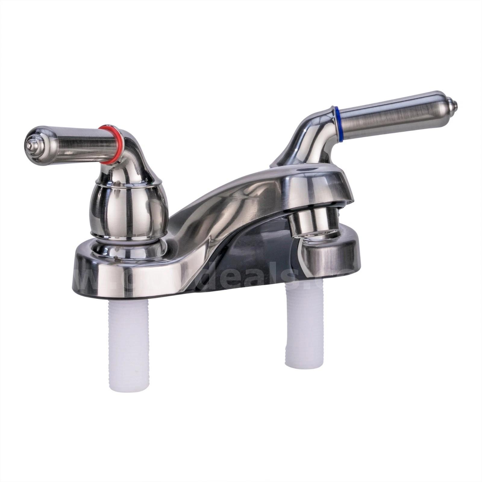Brand New - 12 PCS - 4" Faucet Lavatory Bath Bathroom Kitchen, RV, Nickel - Shipping Available   Government Surplus Auction - Primary Photo