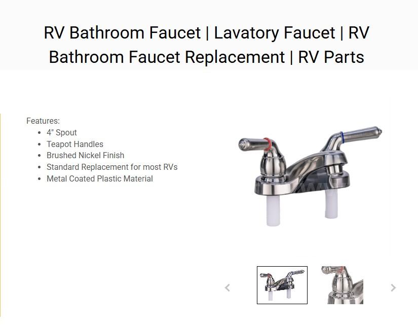 Brand New - 12 PCS - 4" Faucet Lavatory Bath Bathroom Kitchen, RV, Nickel - Shipping Available   Government Surplus Auction - Photo #4