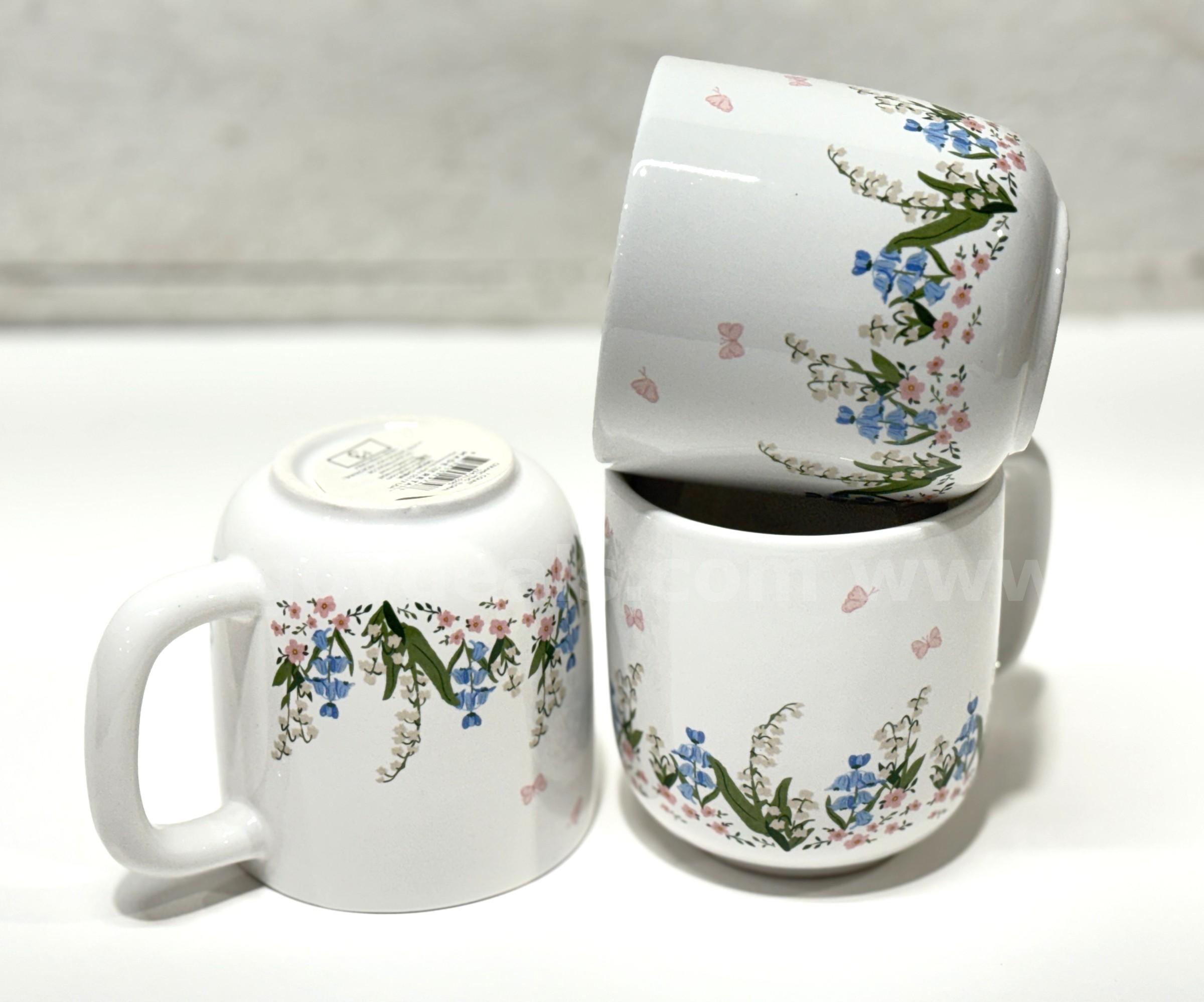 Brand New - 3 PCS - Ceramic Floral Coffee Mugs 12 oz - Shipping Available   Government Surplus Auction - Photo #5
