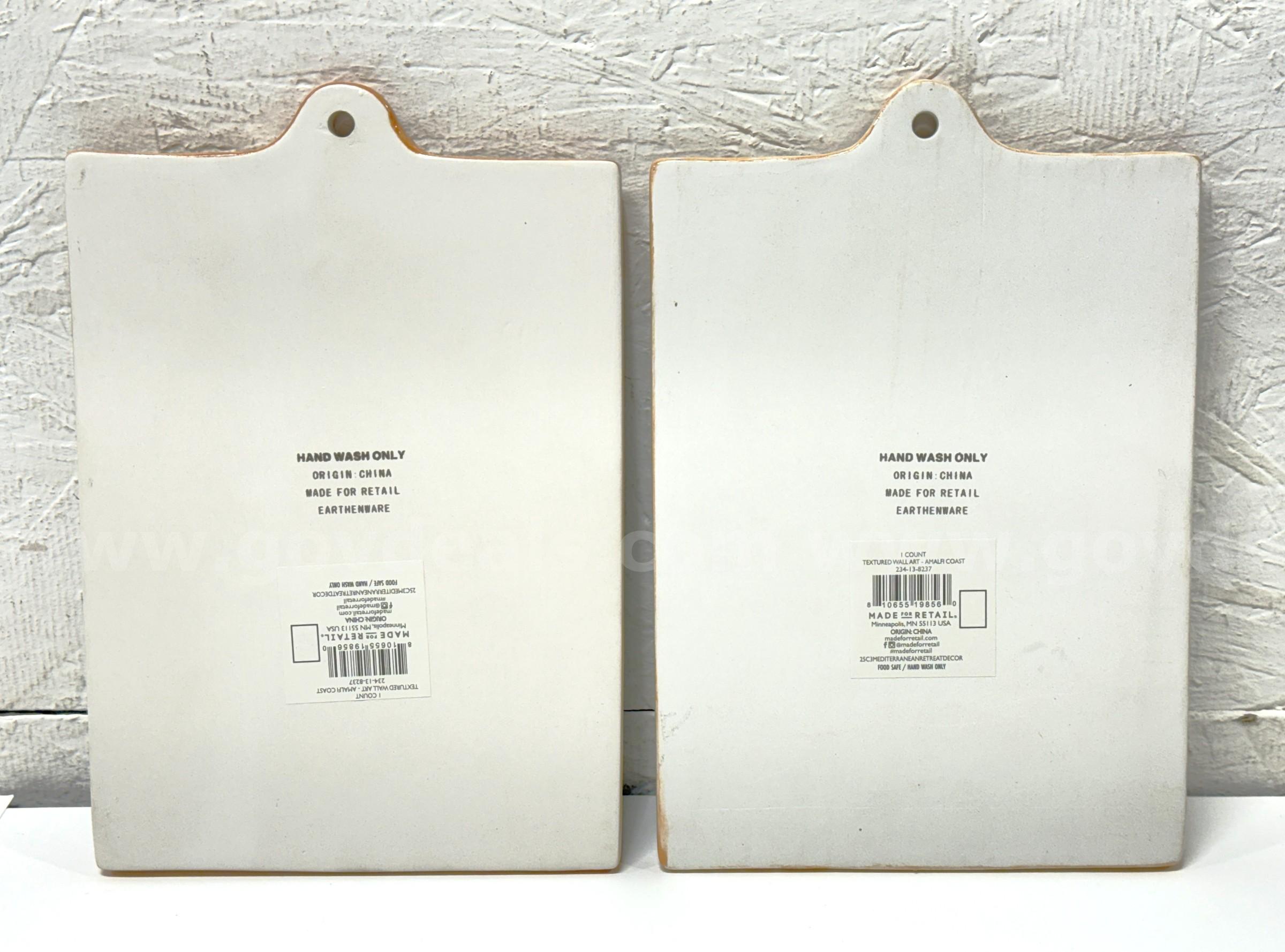 Brand New - 2PCS - Ceramic Wall Decor Boards Dolce Vita, Pink and Amelfi Coast, Blue - Shipping Available   Government Surplus Auction - Photo #4
