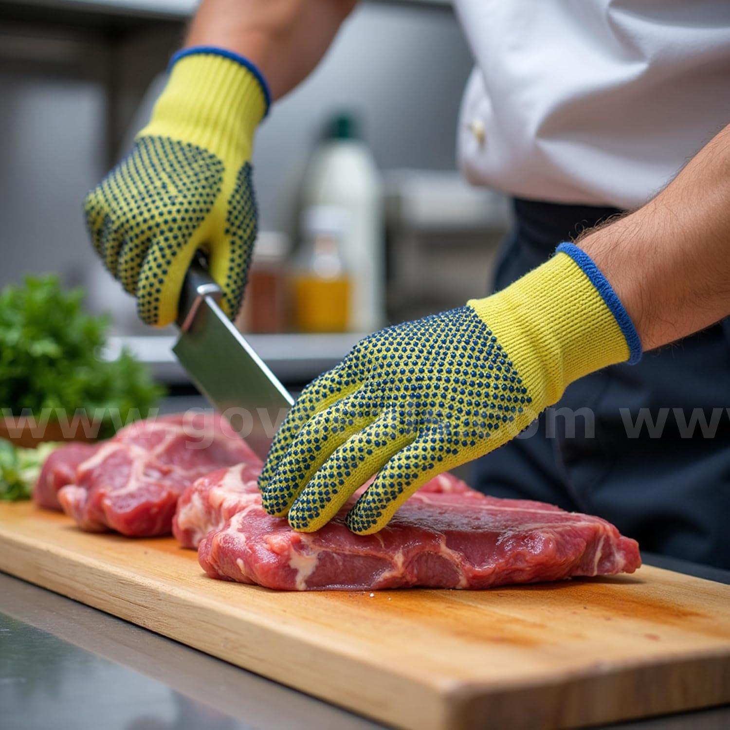 Brand New - 12 Pairs - Products Yellow Kevlar Knit Cut Resistant Work Gloves - Shipping Available   Government Surplus Auction - Photo #6