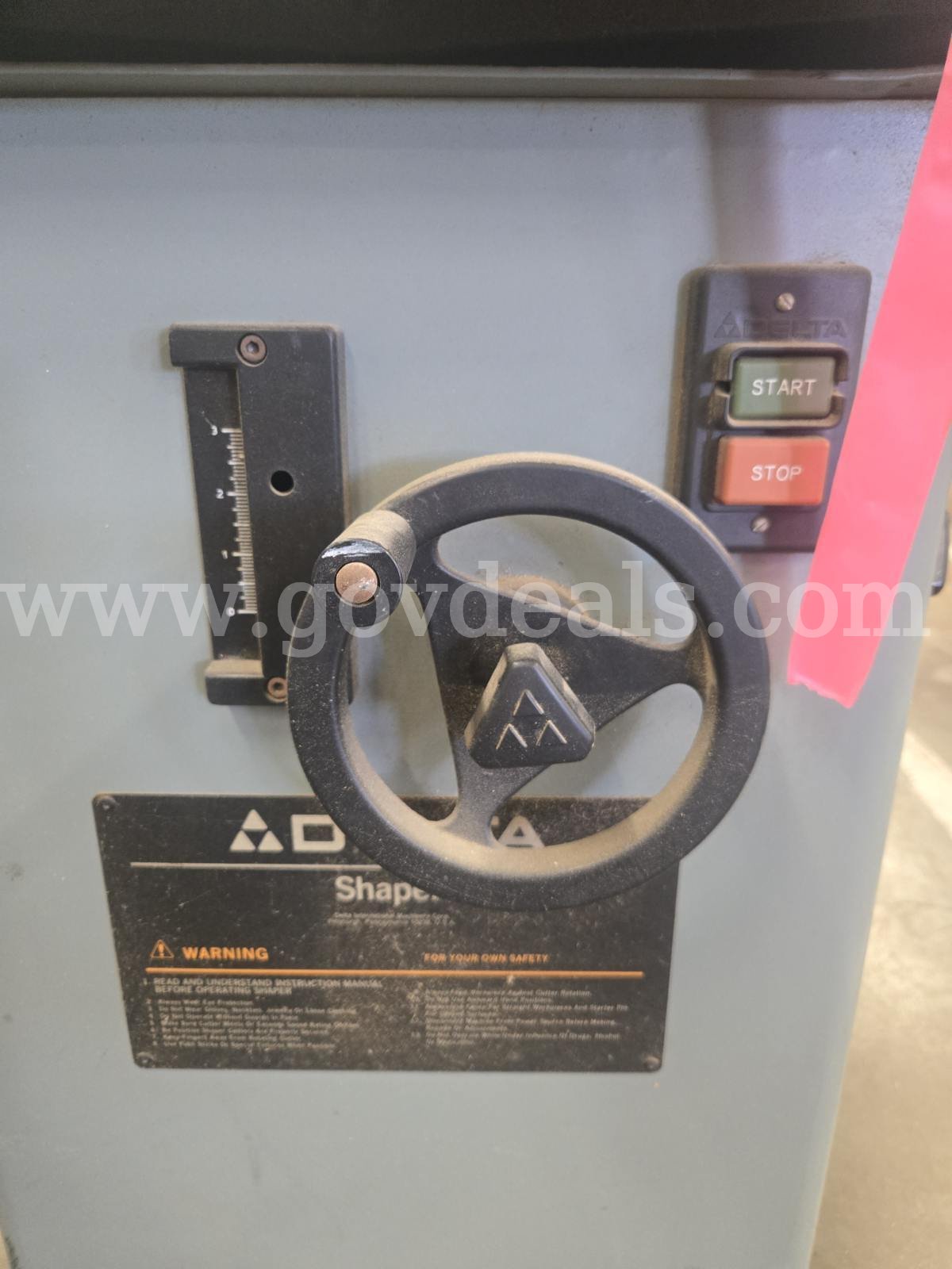 Delta Heavy Duty 2 Speed Wood Shaper Delta 43-375 Government Surplus Auction - Photo #6
