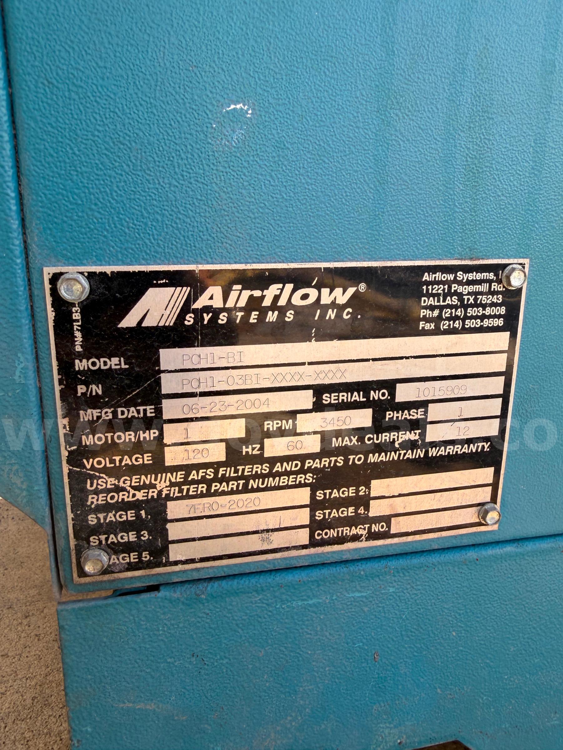 Airflow Systems Welding smoke dust collector Airflow PCH1 Government Surplus Auction - Photo #6