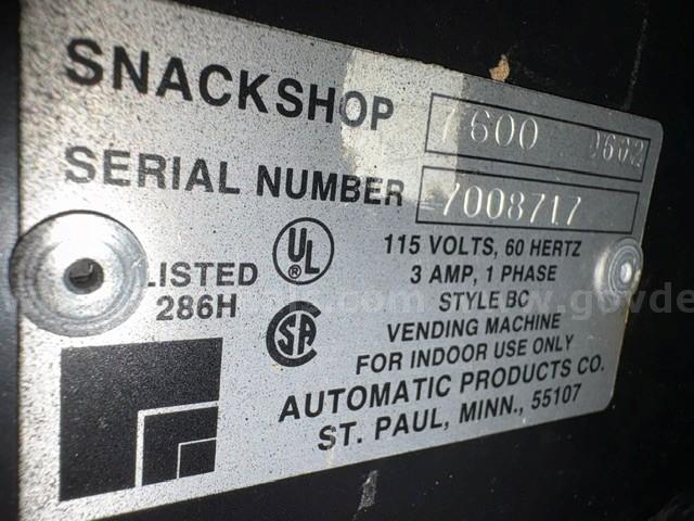 Vending Machine  7600 Government Surplus Auction - Photo #3