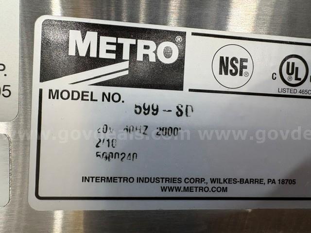 Food Warming Cabinet Metro C199-HM2000 Government Surplus Auction - Photo #5