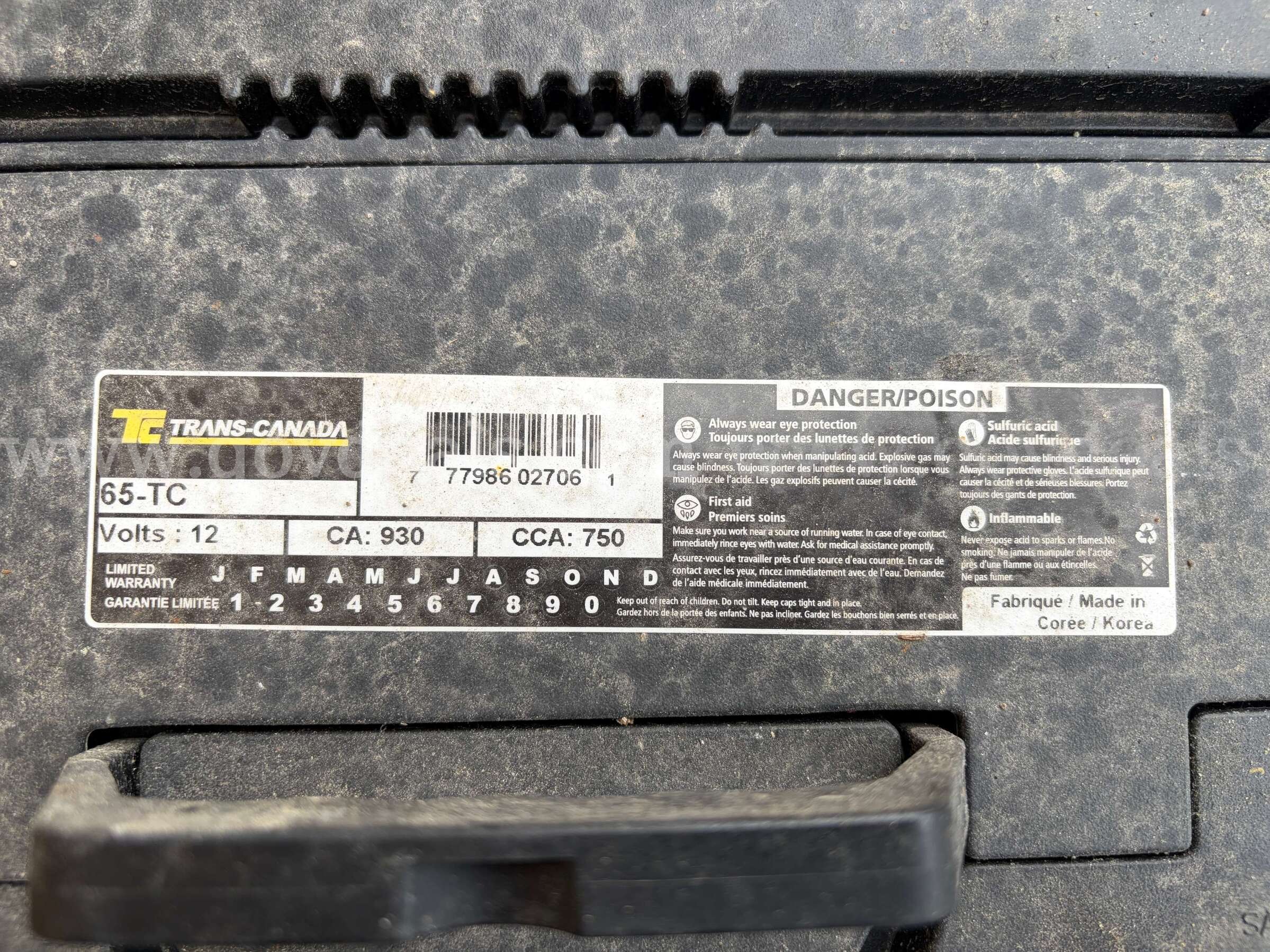 Lot of 12 x Trans-Canada 12volt Batteries   Government Surplus Auction - Photo #4