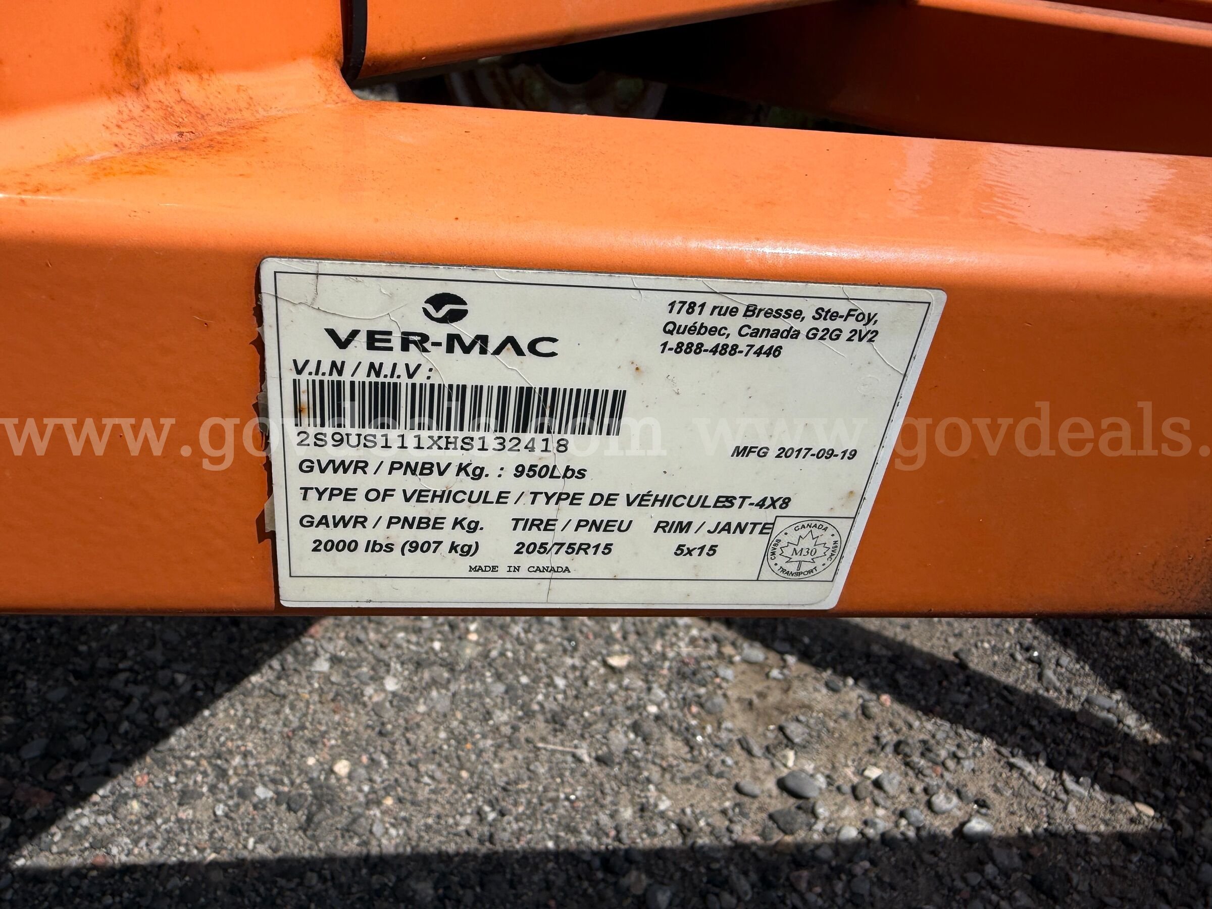 Arrow Board Traffic Trailer Folding Display VER-MAC GVWR Government Surplus Auction - Photo #6