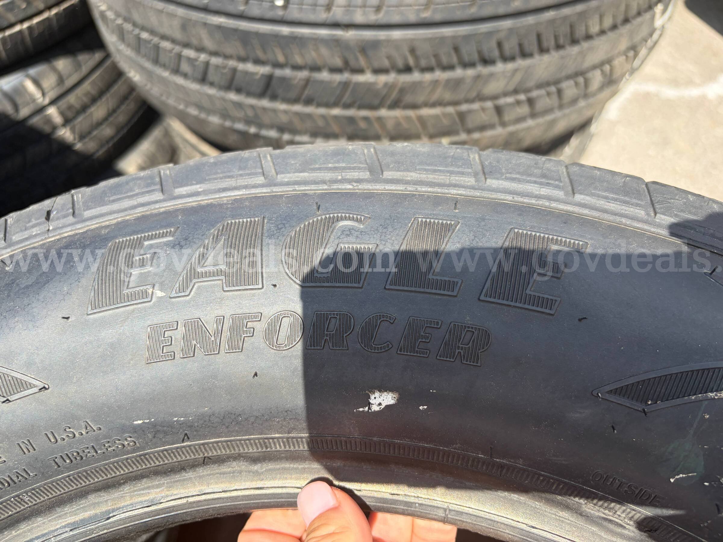 lot of 4 GoodYear Eagle Enforcer Tires 225/60 R18 GoodYear 225 Government Surplus Auction - Photo #2