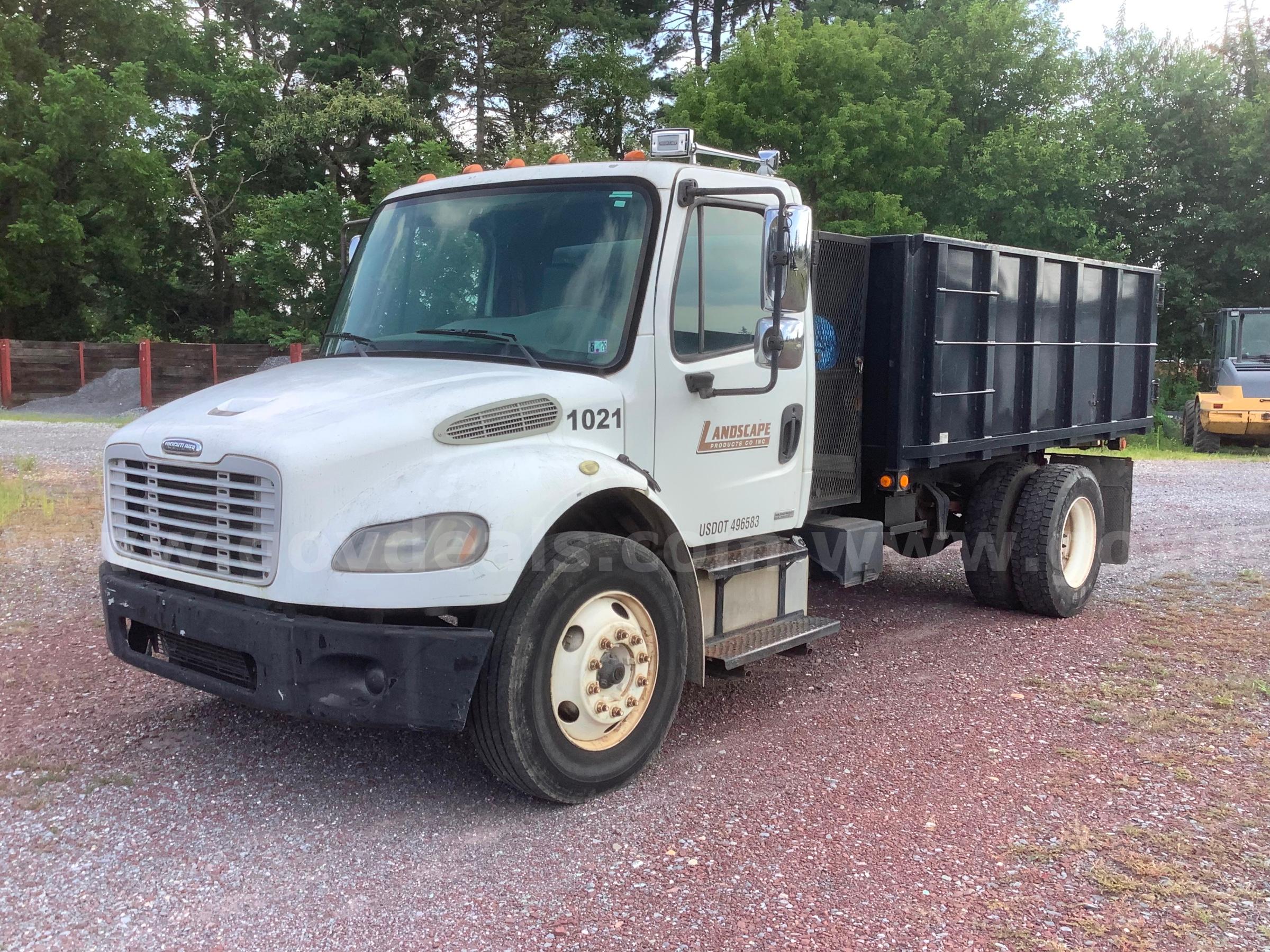 2007 Freightliner M2 106 CAT Diesel, Conventional A/C Cab 26000 GVW Auto Trans 15 Yd. Dump Body
