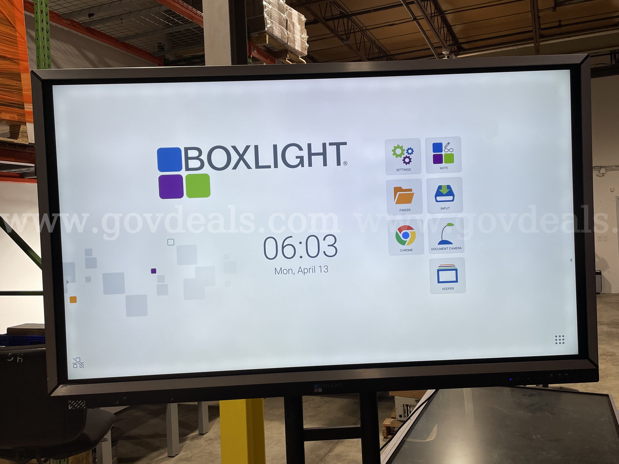 75" Boxlight Interactive Flat Panel Touchscreen Smart Board Boxlight  Government Surplus Auction - Photo #2