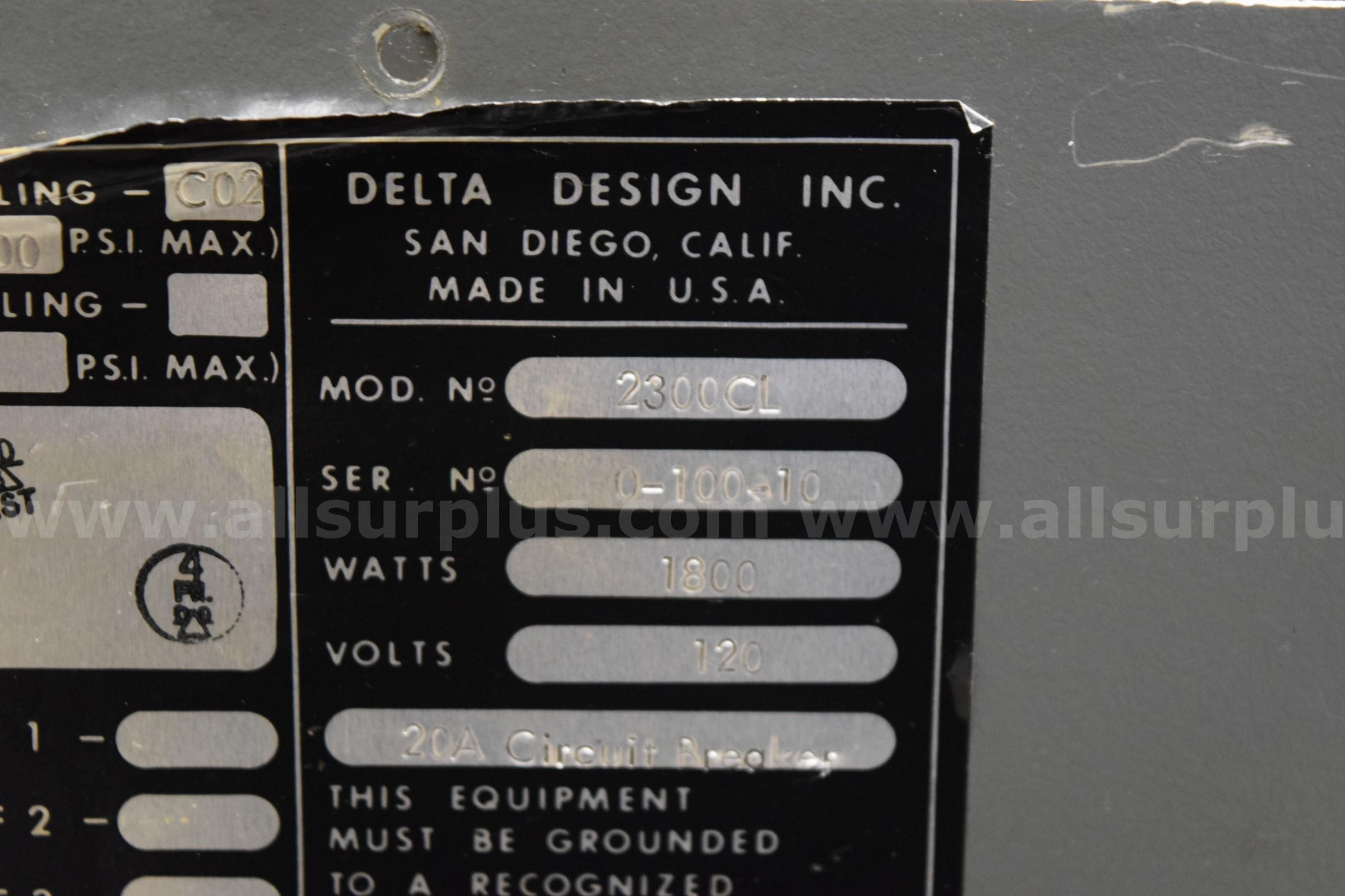 Delta 2300 CL Environmental Chamber Delta 2300 Government Surplus Auction - Photo #5