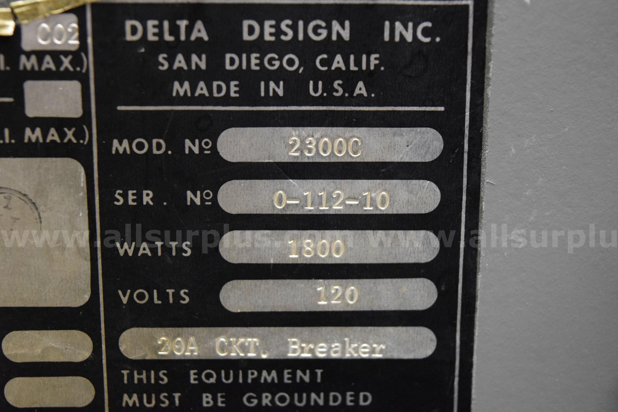 Delta 2300C Environmental Chamber Delta 2300C Government Surplus Auction - Photo #5