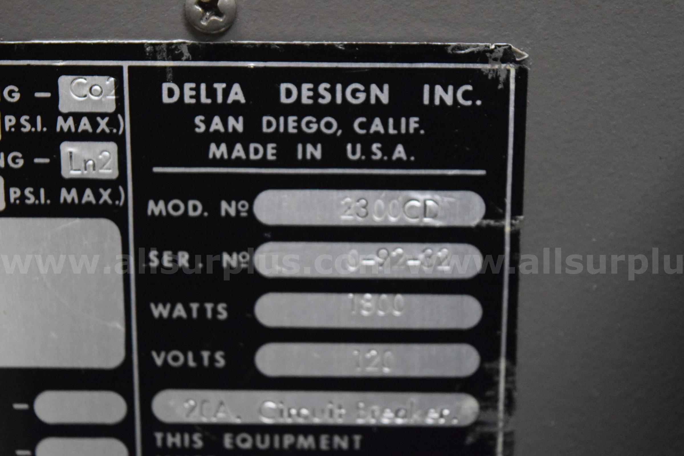Delta 2300CD Environmental Chamber Delta 2300CD Government Surplus Auction - Photo #5
