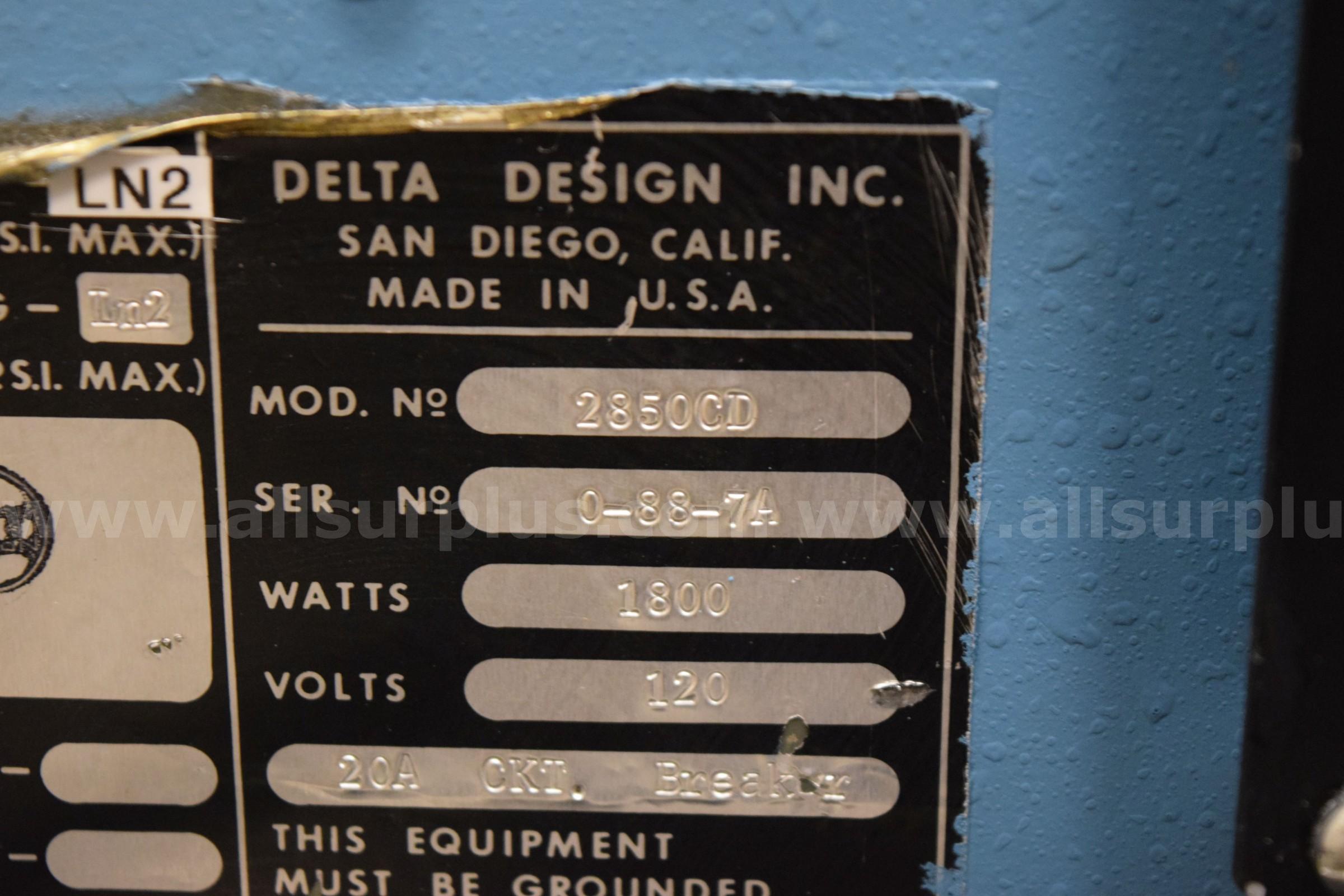 Delta 2850CD Environmental Chamber Delta 2850CD Government Surplus Auction - Photo #5