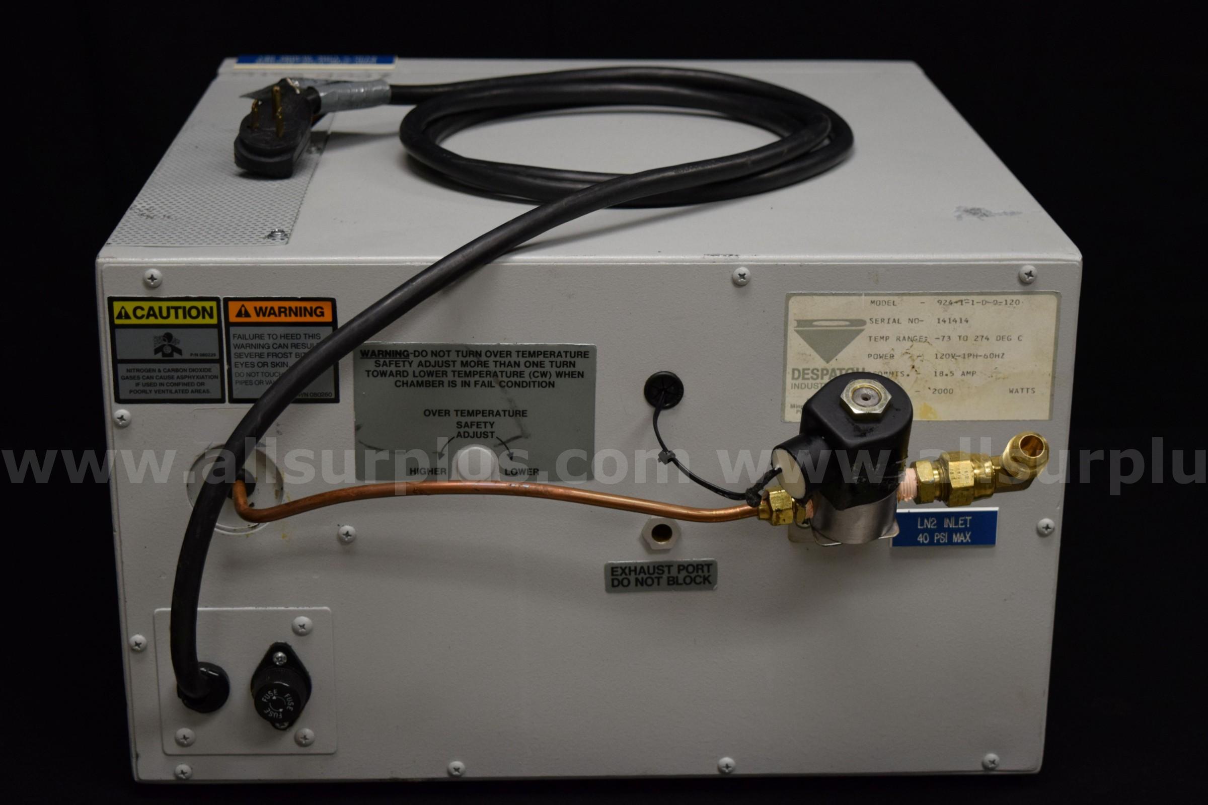 Despatch 924-1-1-D-9-120 Temperature Test Chamber Despatch 924 Government Surplus Auction - Photo #4