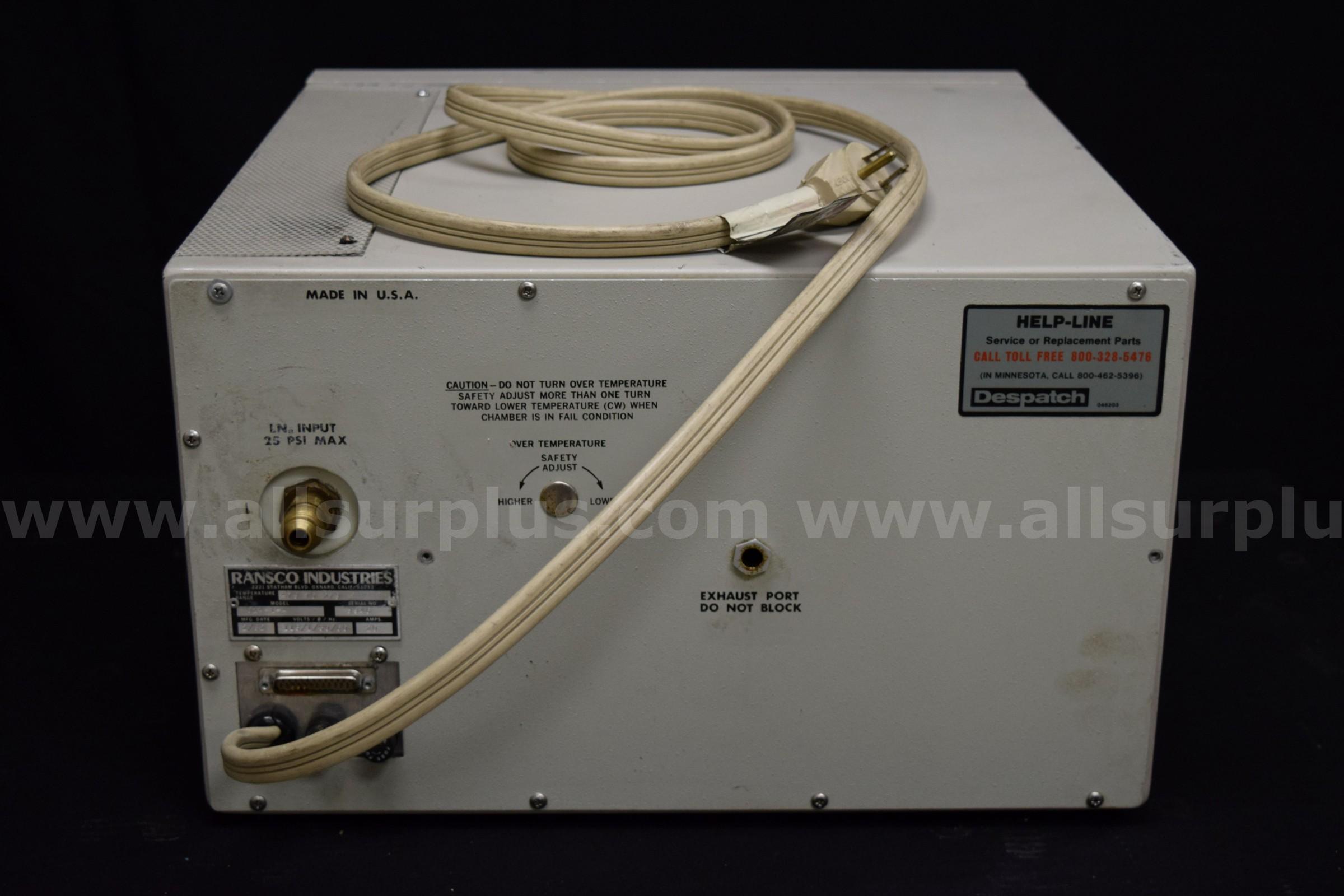 Ransco Industries 924-1-4 Laboratory Oven Ransco Industries 924 Government Surplus Auction - Photo #4