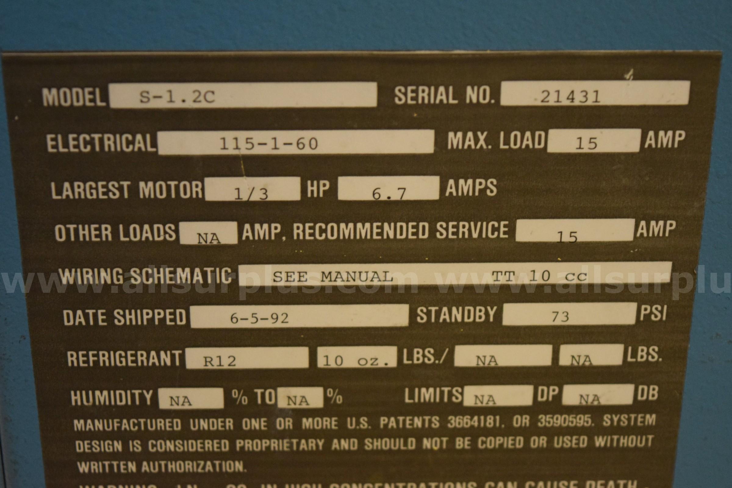 Thermotron S-1.2C Environmental Chamber Thermotron S-1.2C Government Surplus Auction - Photo #5