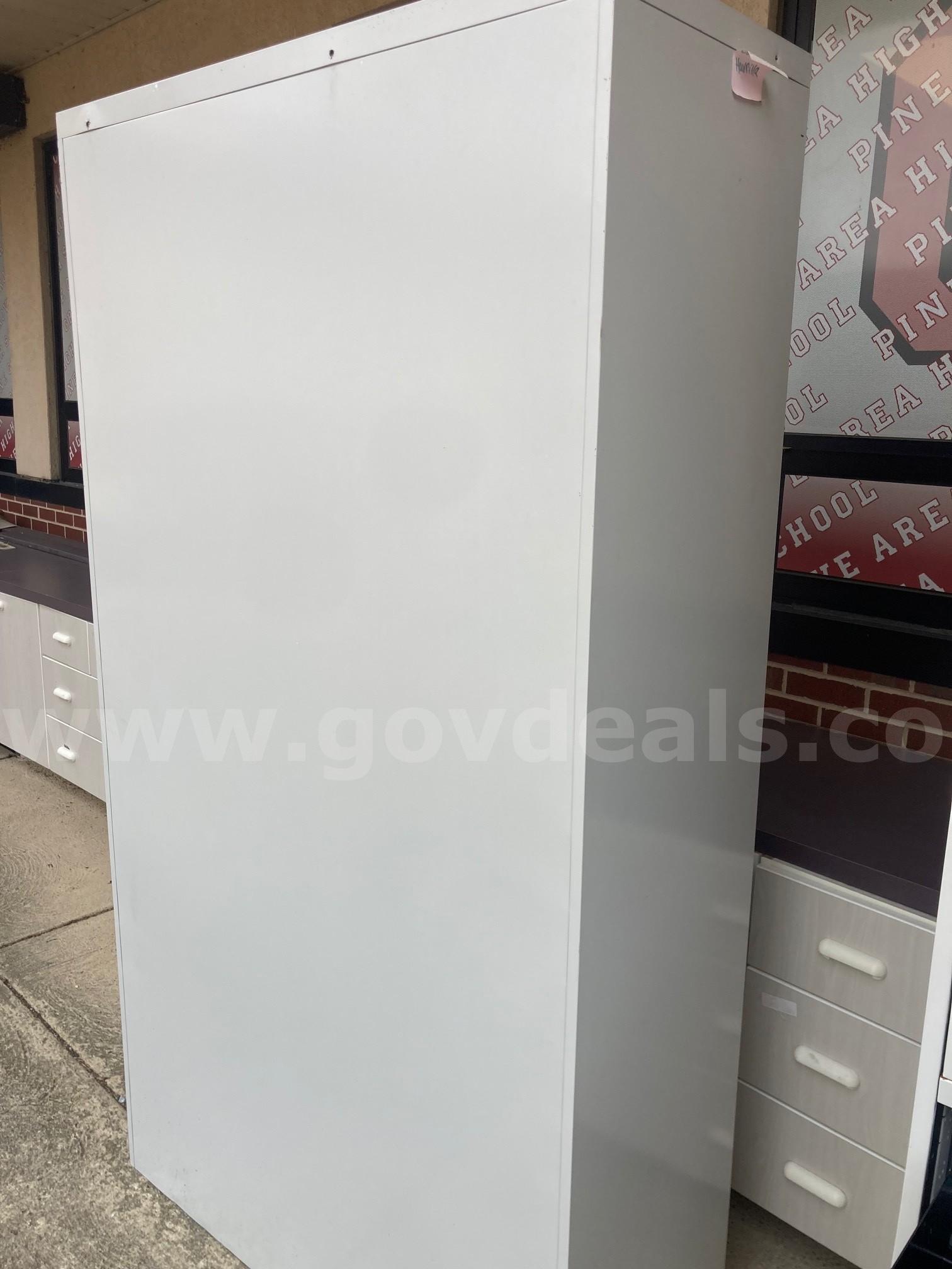 LOT of 2 Six Drawer Lateral File Cabinets Allsteel  Government Surplus Auction - Photo #4